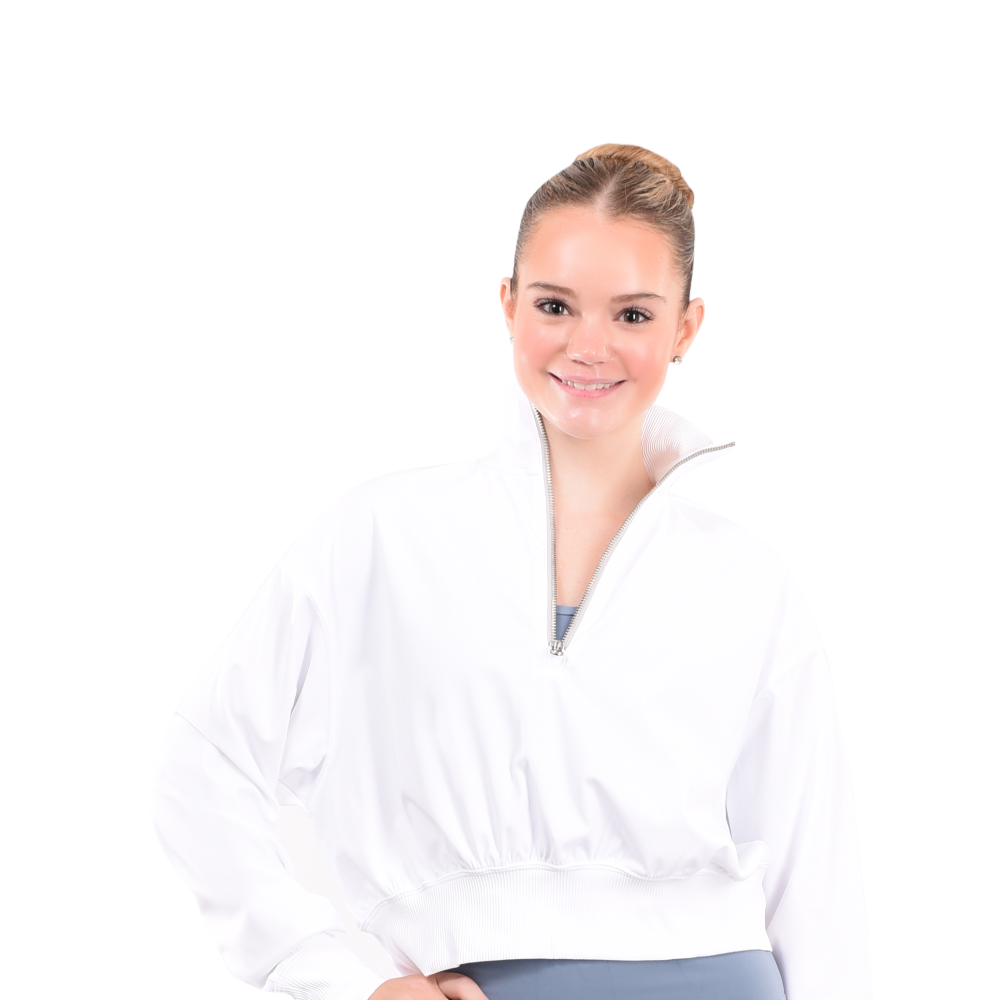Dancers Half Zip Cropped Pullover