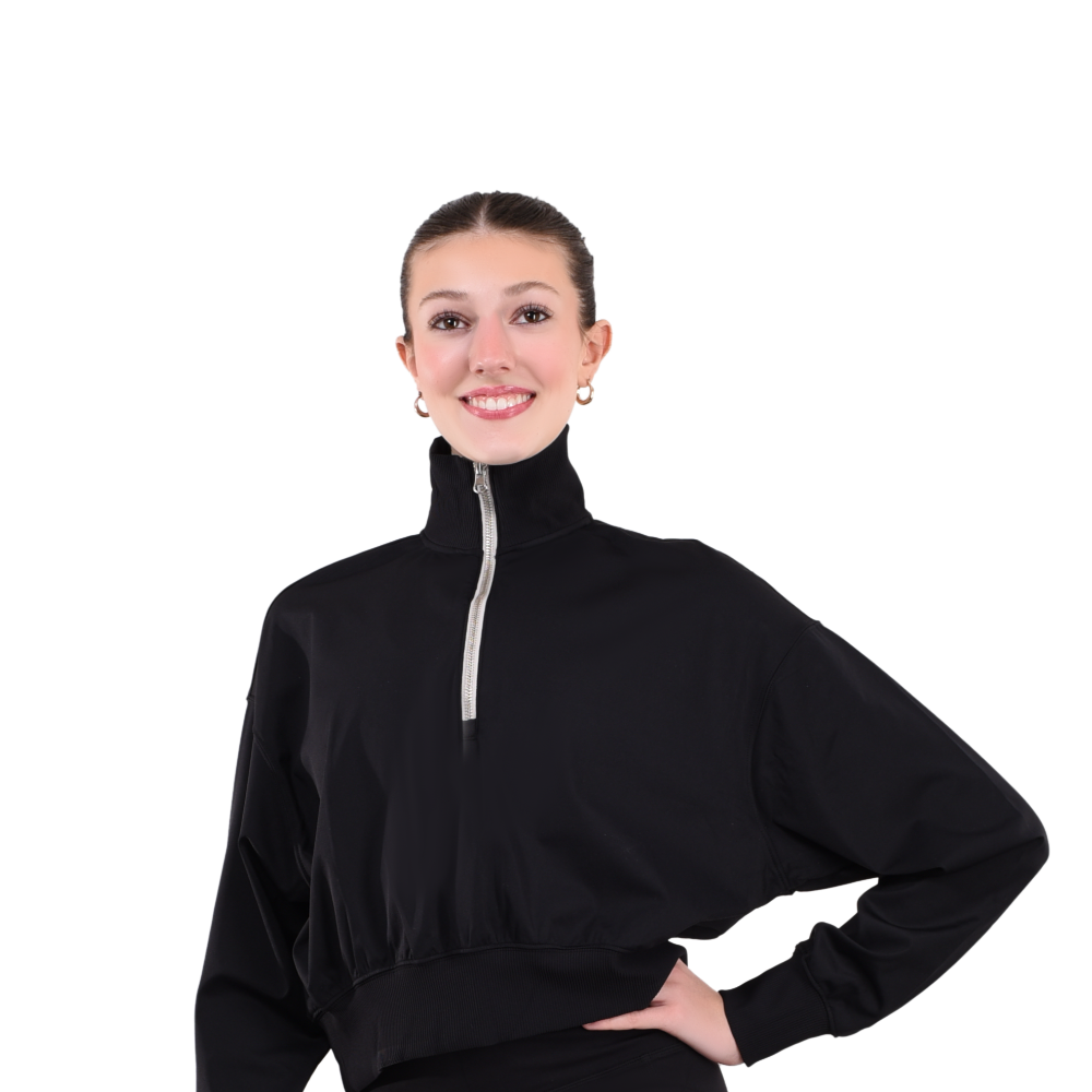 Dancers Half Zip Cropped Pullover