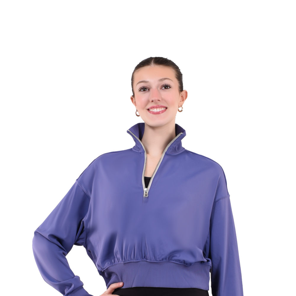 Dancers Half Zip Cropped Pullover - Child