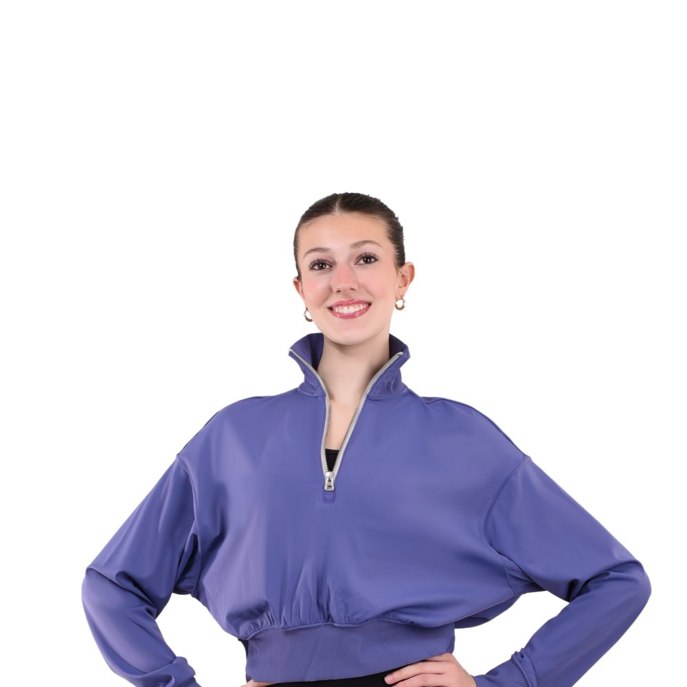 Dancers Half Zip Cropped Pullover