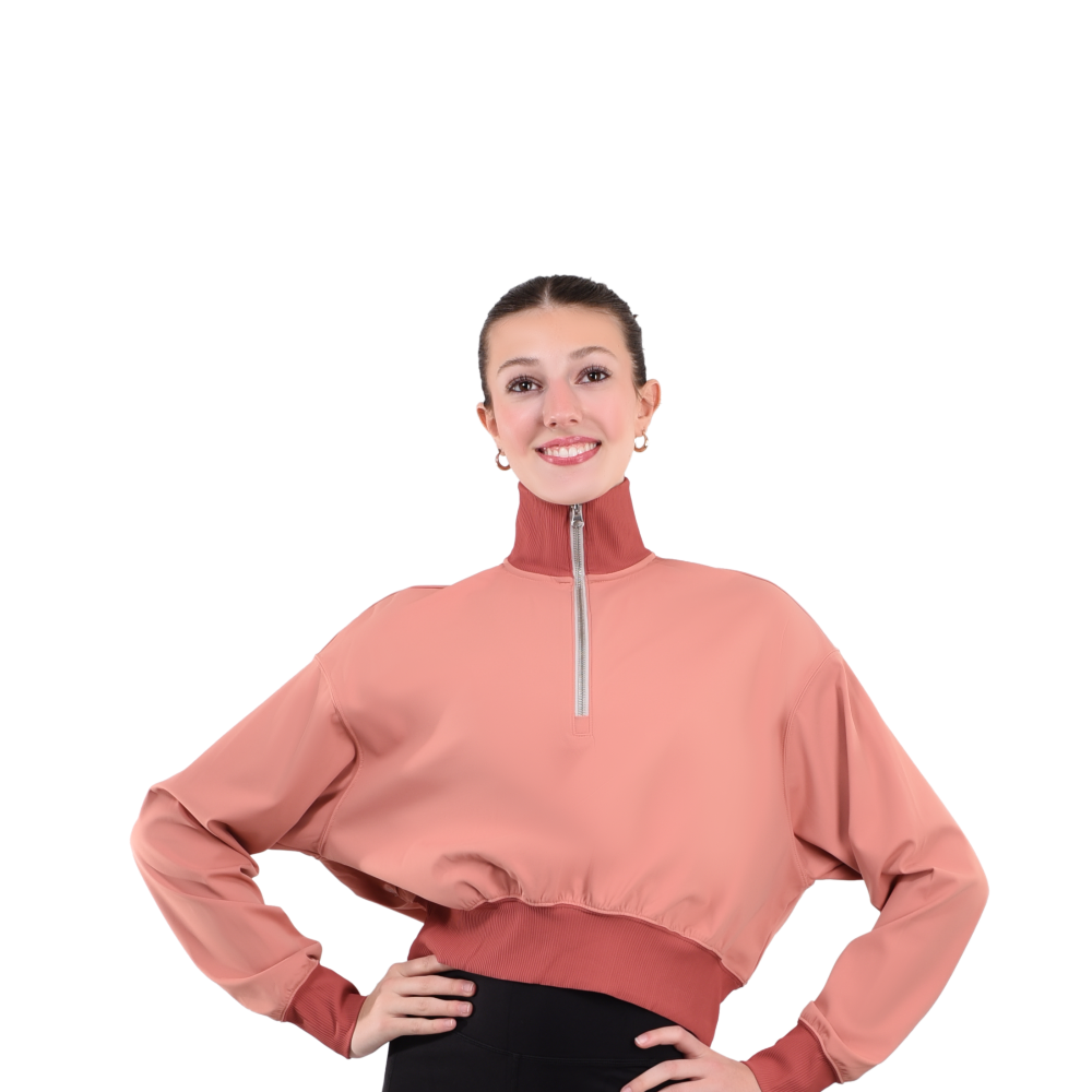 Dancers Half Zip Cropped Pullover