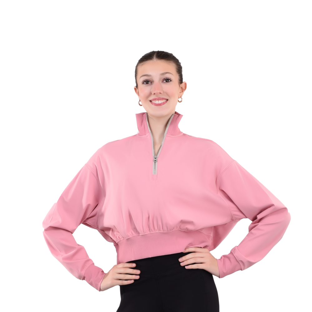 Dancers Half Zip Cropped Pullover