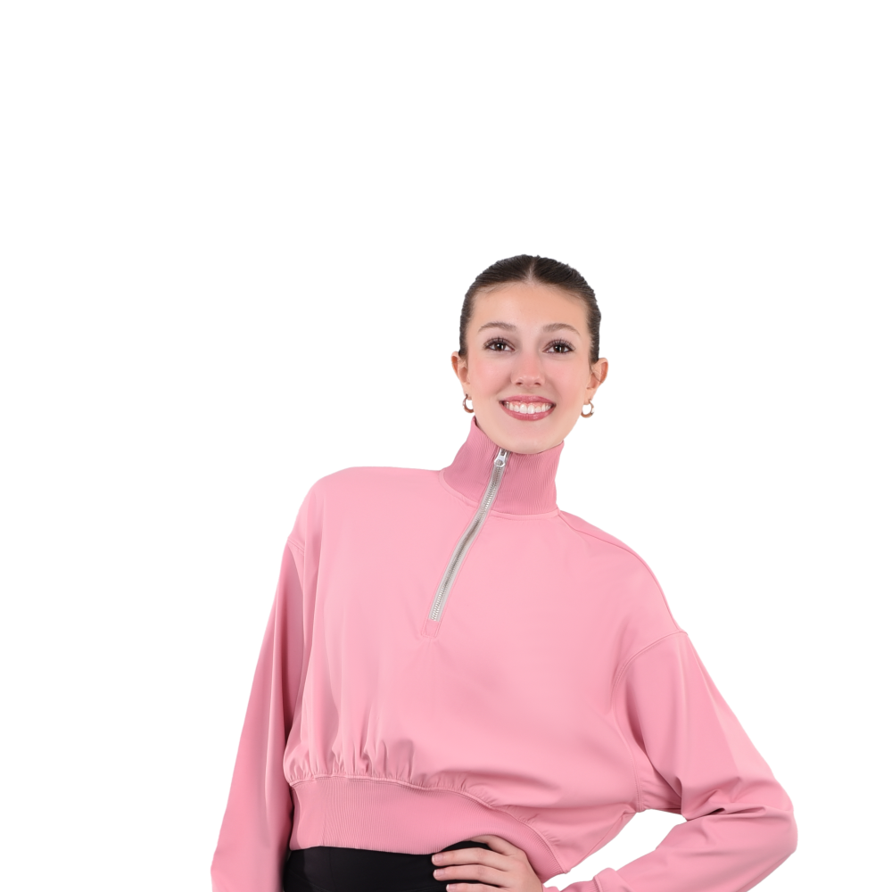 Dancers Half Zip Cropped Pullover - Child