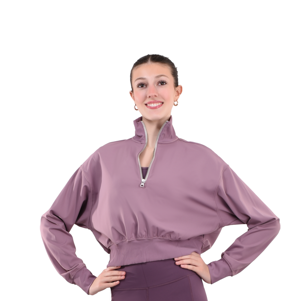 Dancers Half Zip Cropped Pullover
