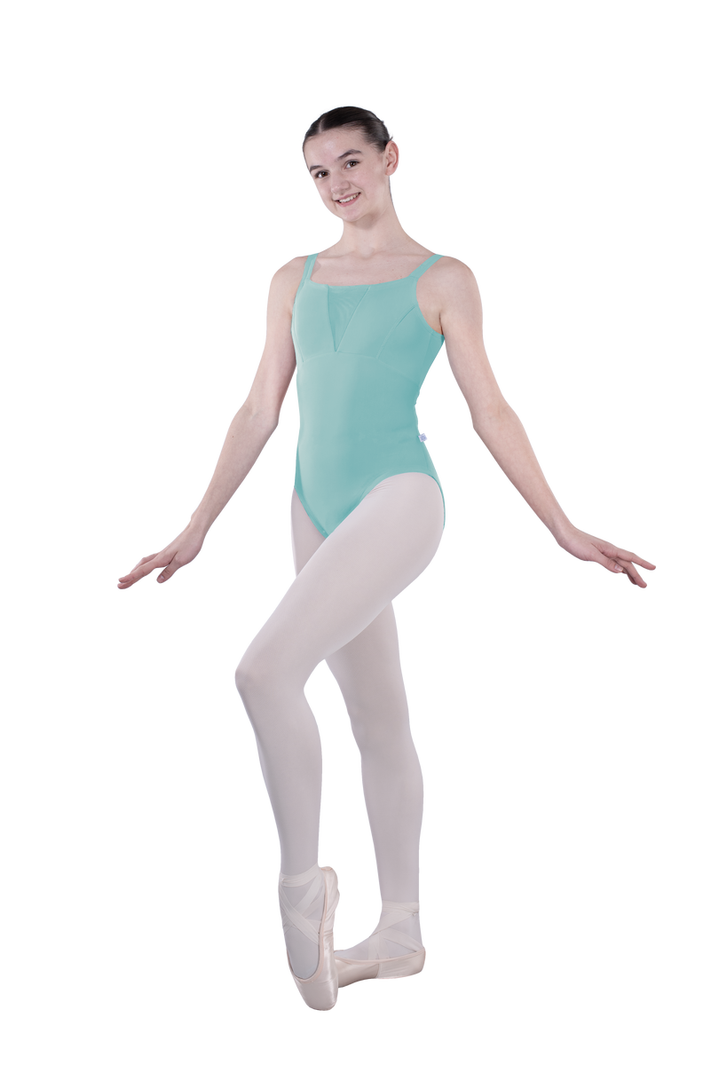 Relax Matching Mesh Tank with V Fold Back Child Corps Dancewear