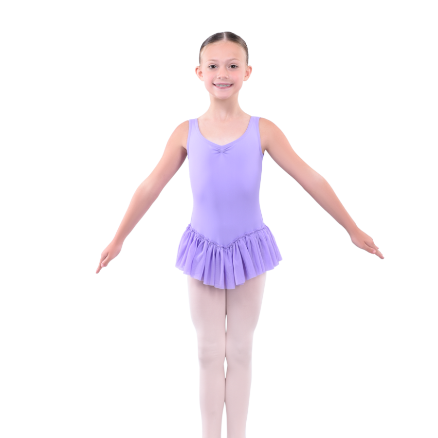 Skirted Tank with Layered Mesh
