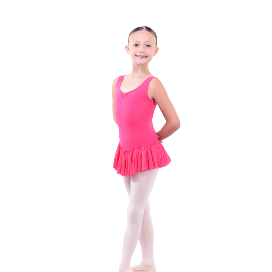 Skirted Tank with Layered Mesh
