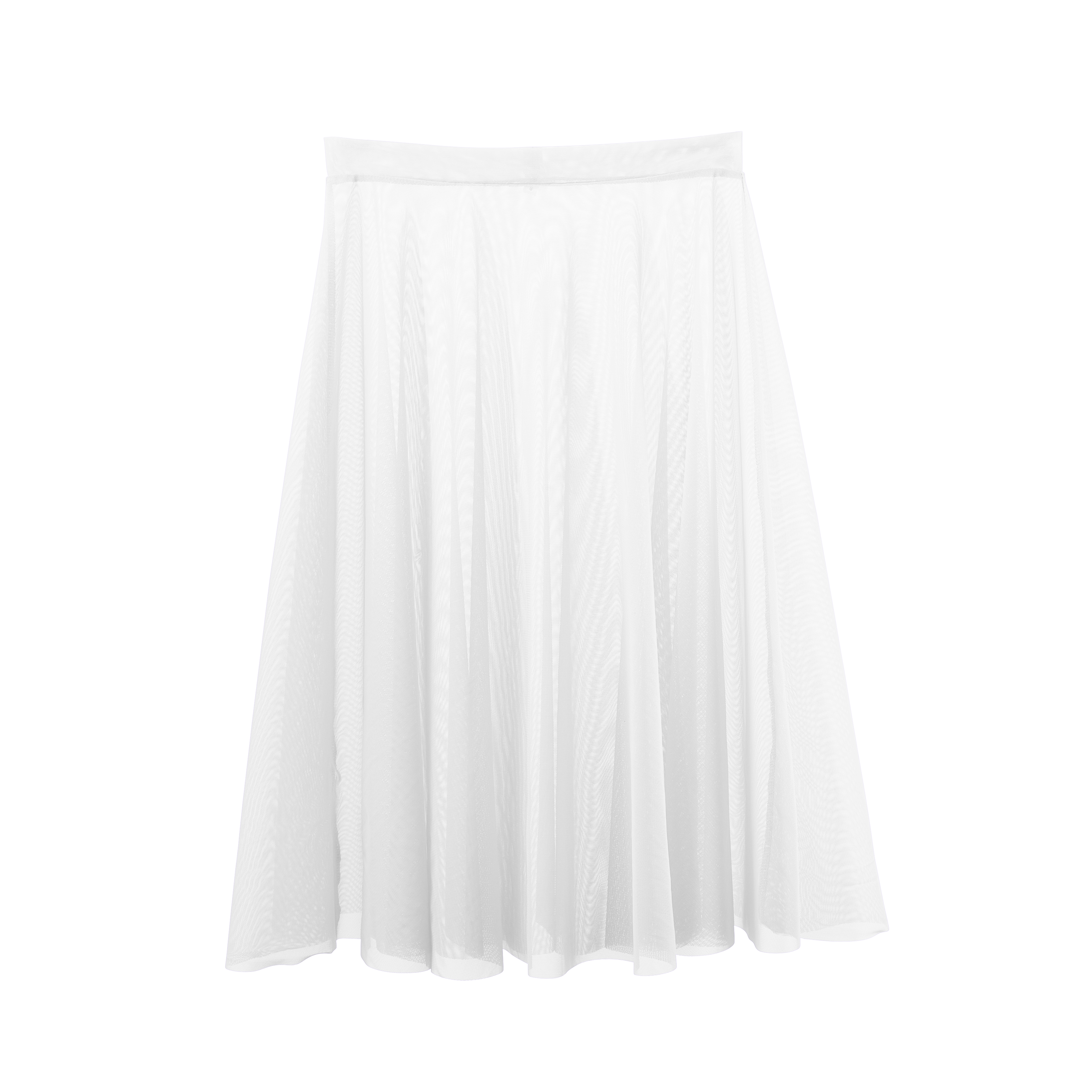 Vinchilight Mesh A-Line Below Knee Skirt