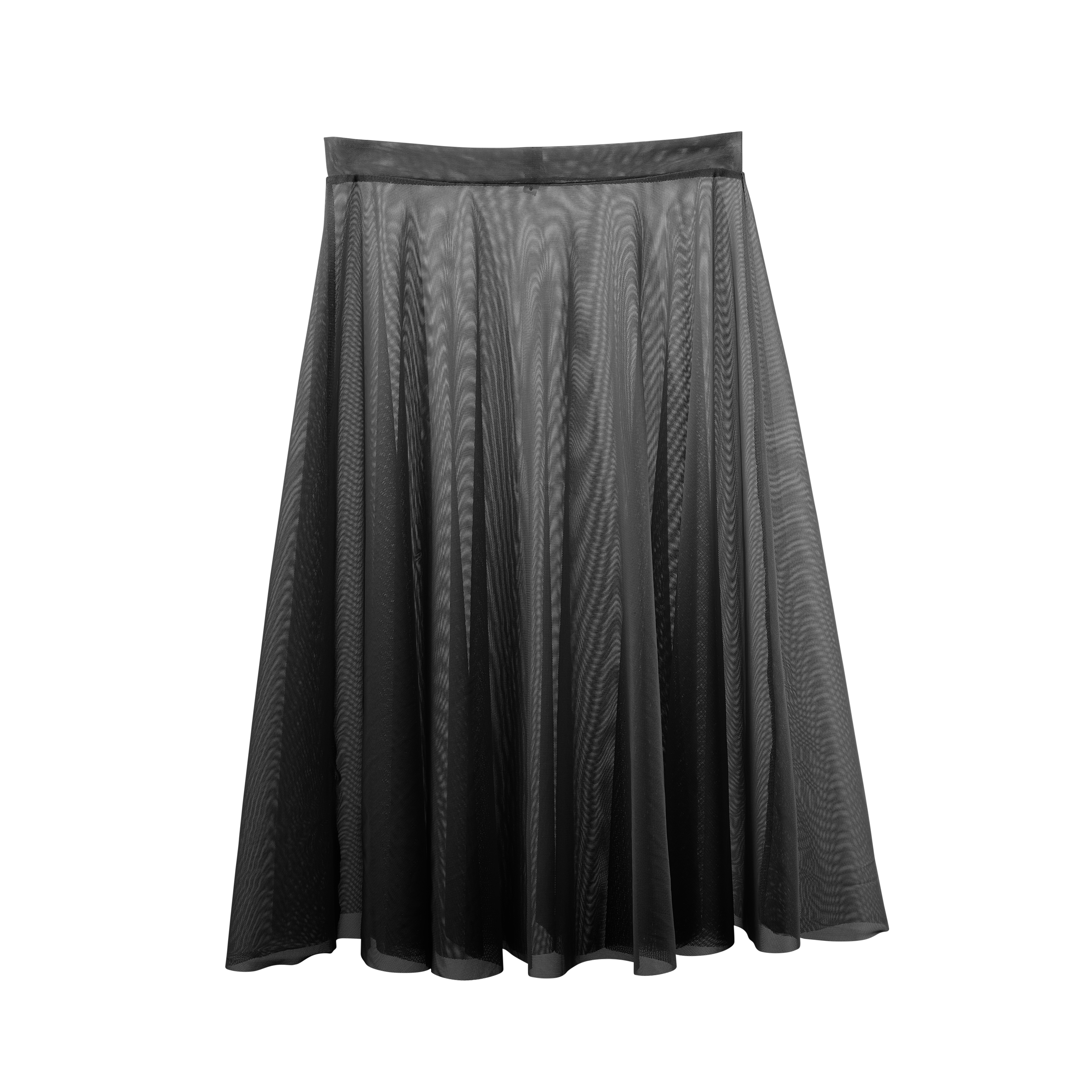 Vinchilight Mesh A-Line Below Knee Skirt