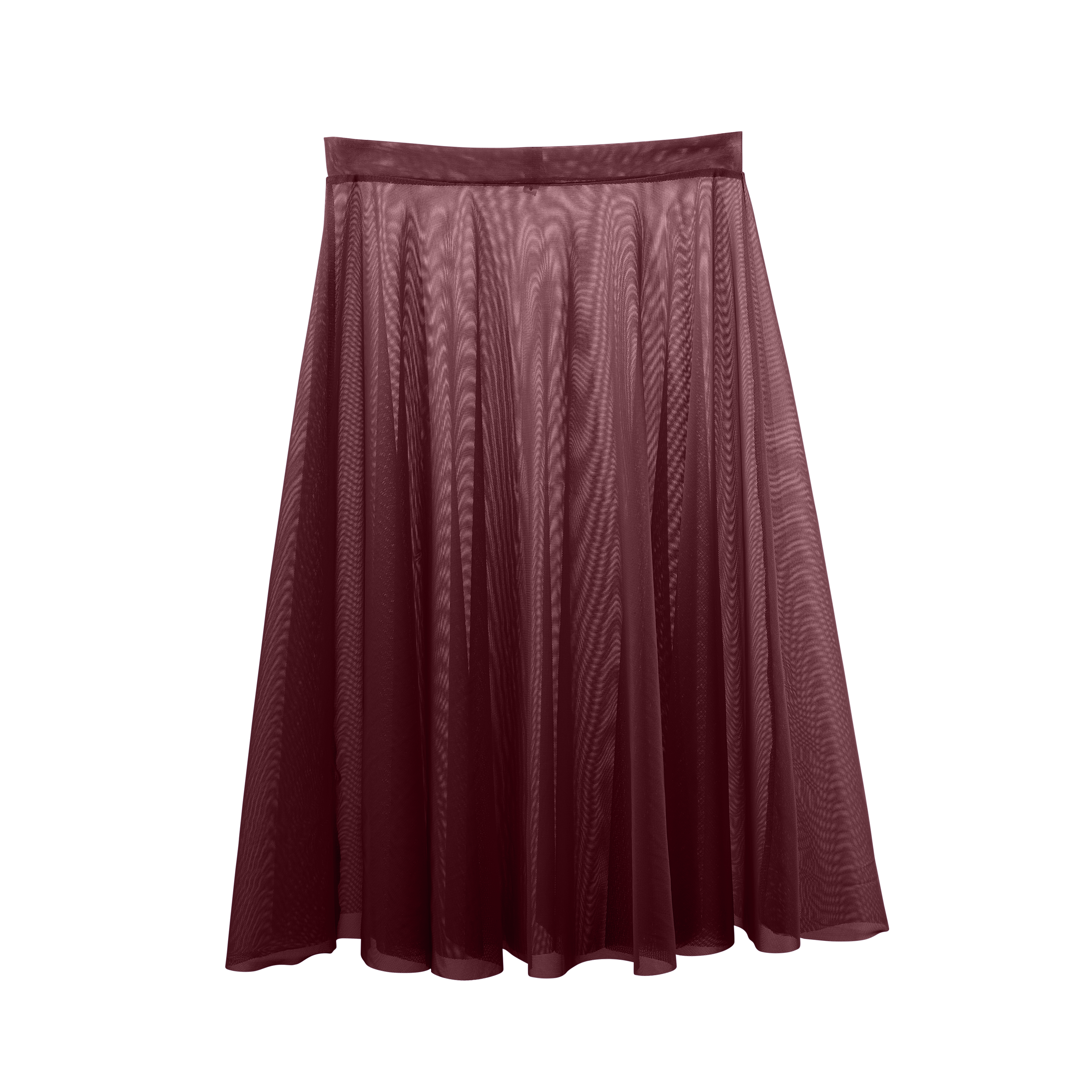 Vinchilight Mesh A-Line Below Knee Skirt