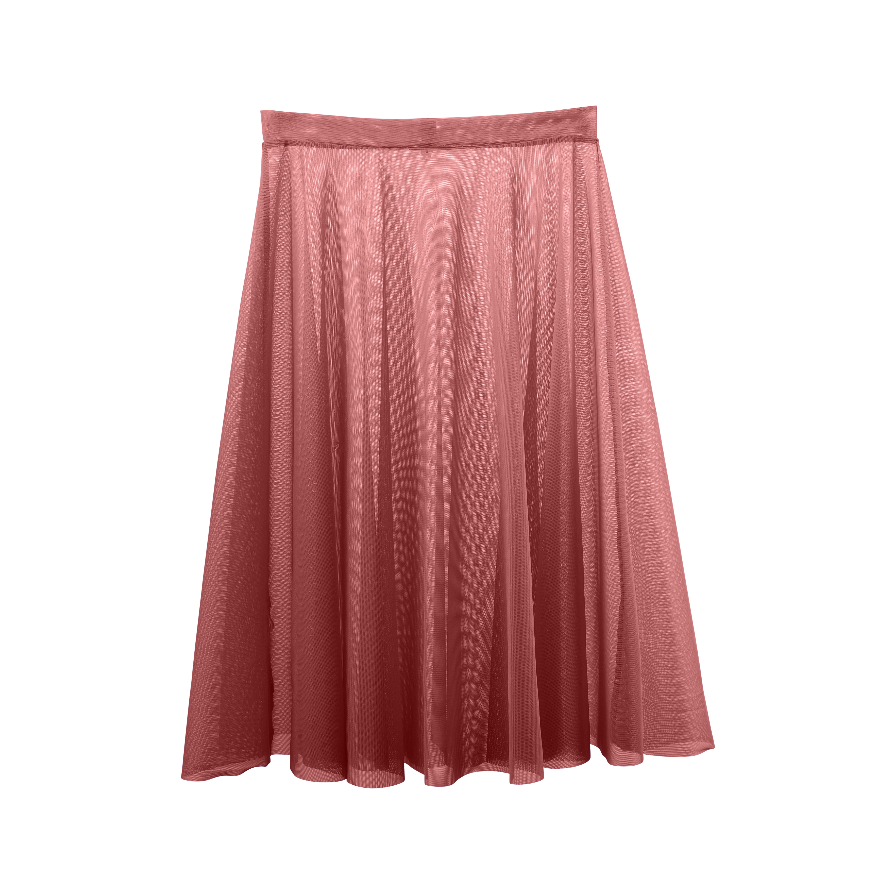 Vinchilight Mesh A-Line Below Knee Skirt