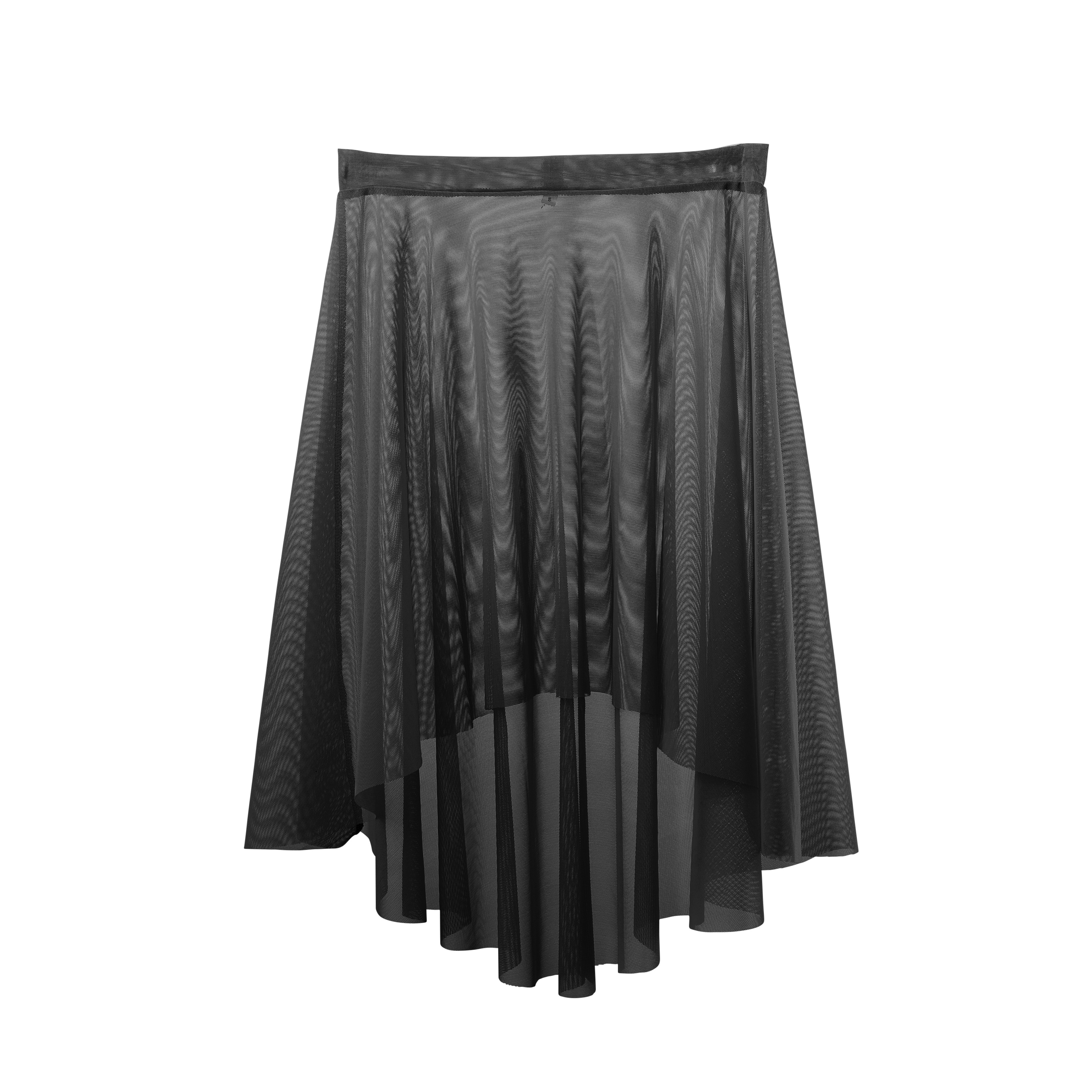 Vinchilight Mesh High-Low Below Knee Skirt