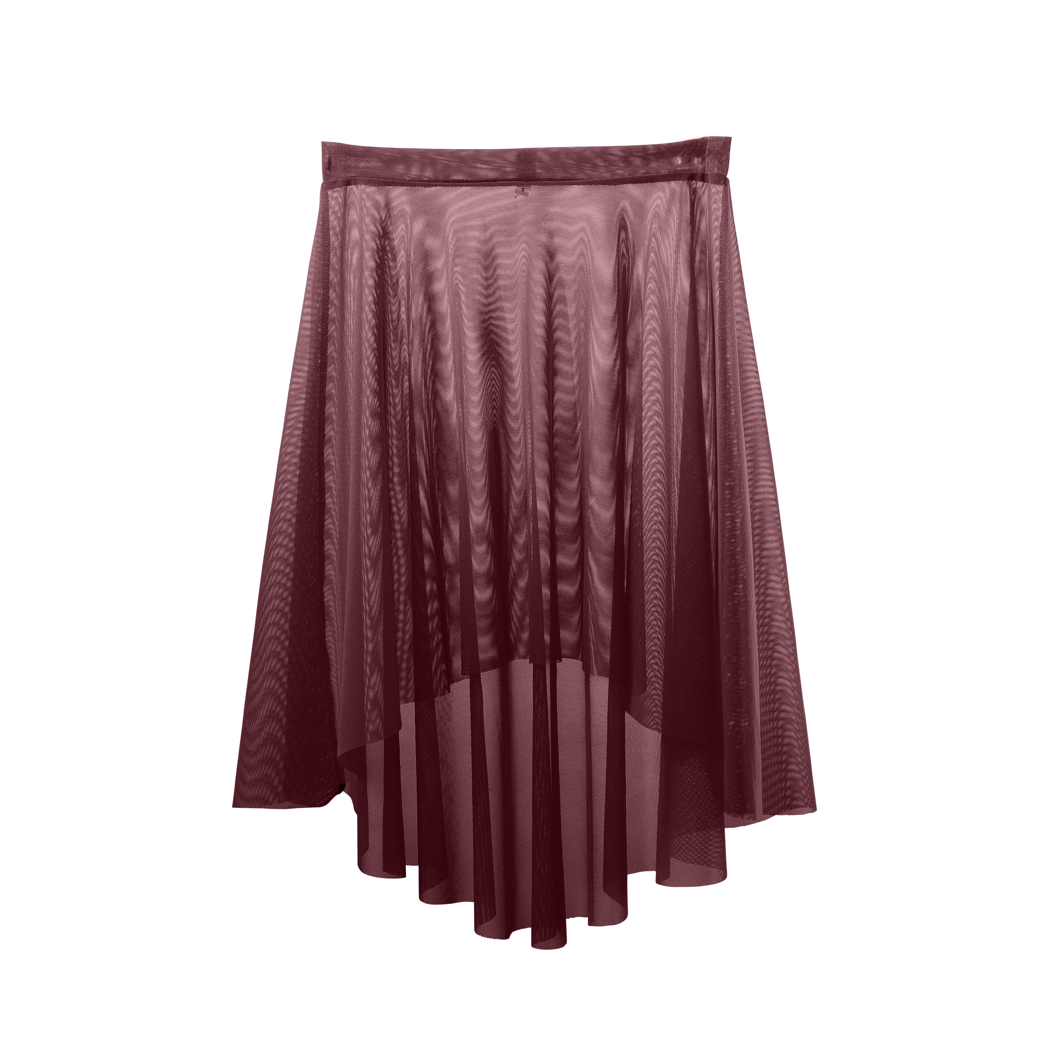 Vinchilight Mesh High-Low Below Knee Skirt