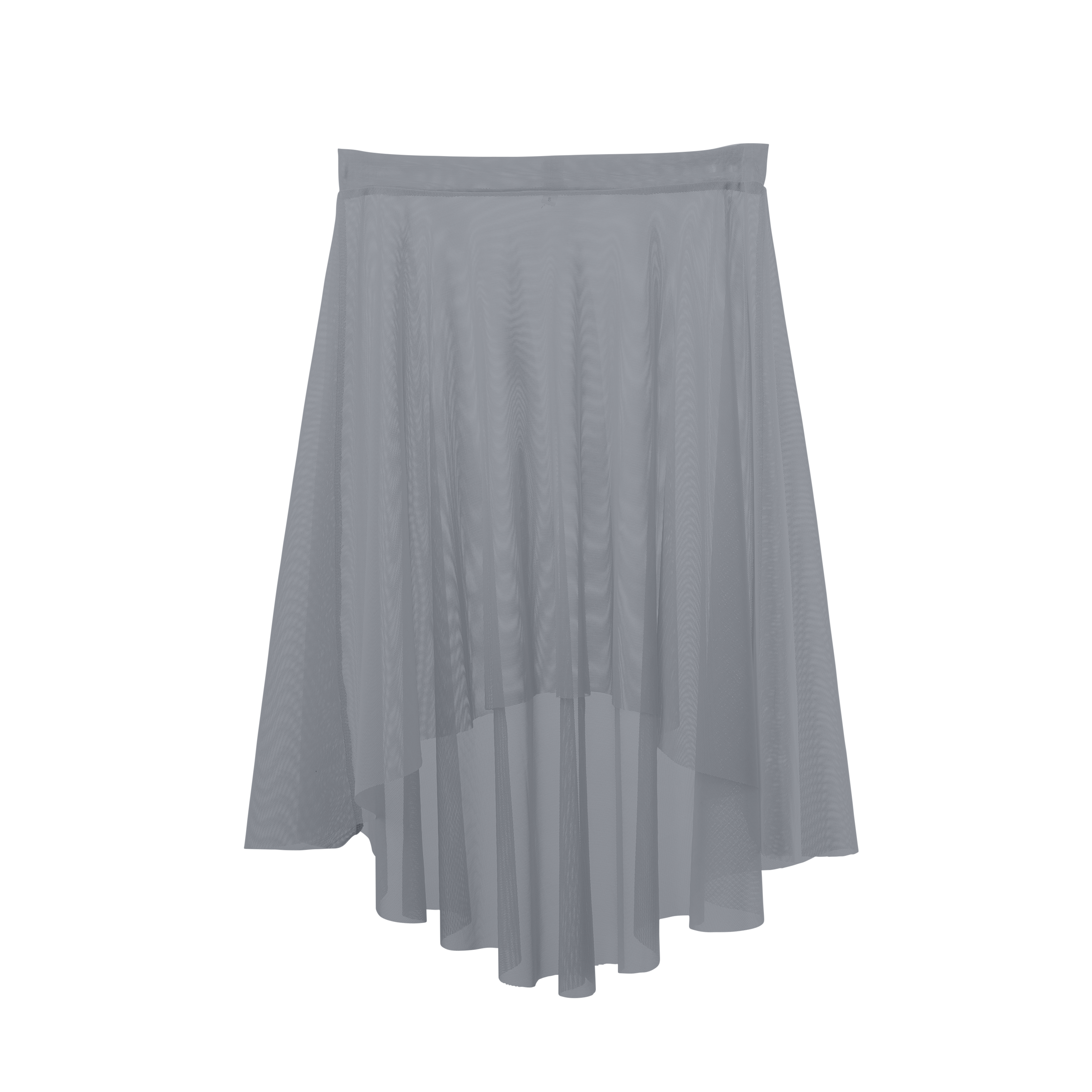 Vinchilight Mesh High-Low Below Knee Skirt