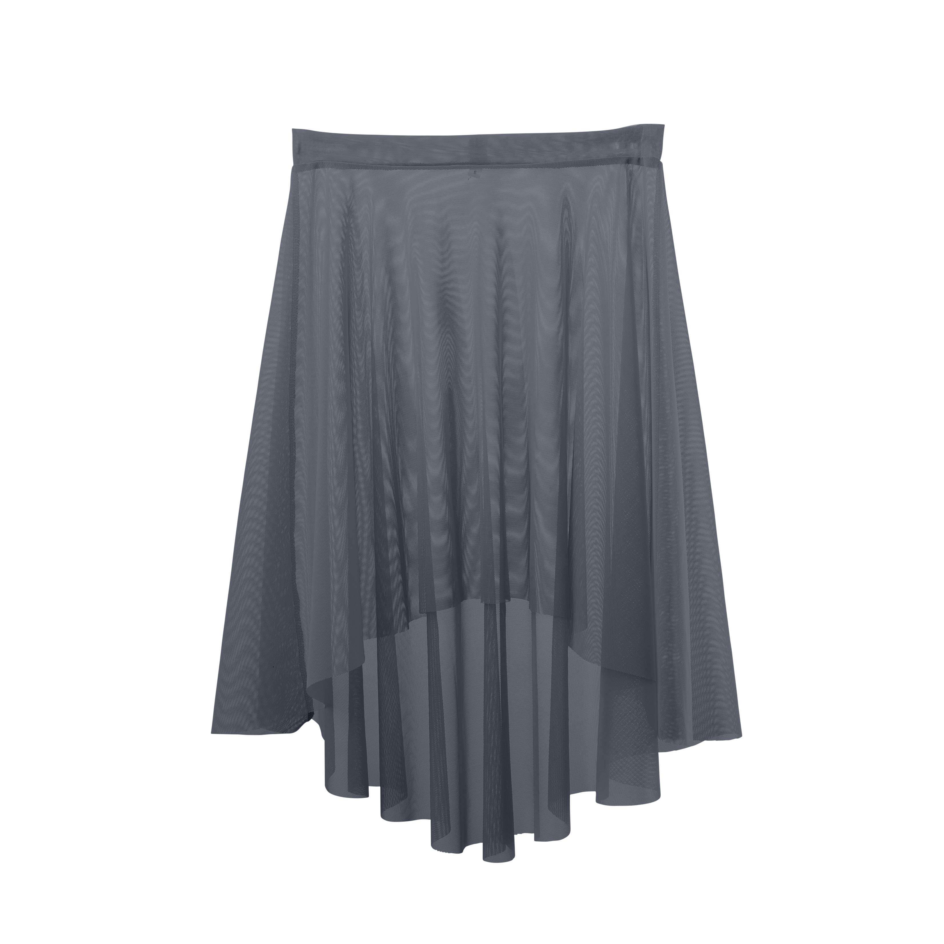 Vinchilight Mesh High-Low Below Knee Skirt