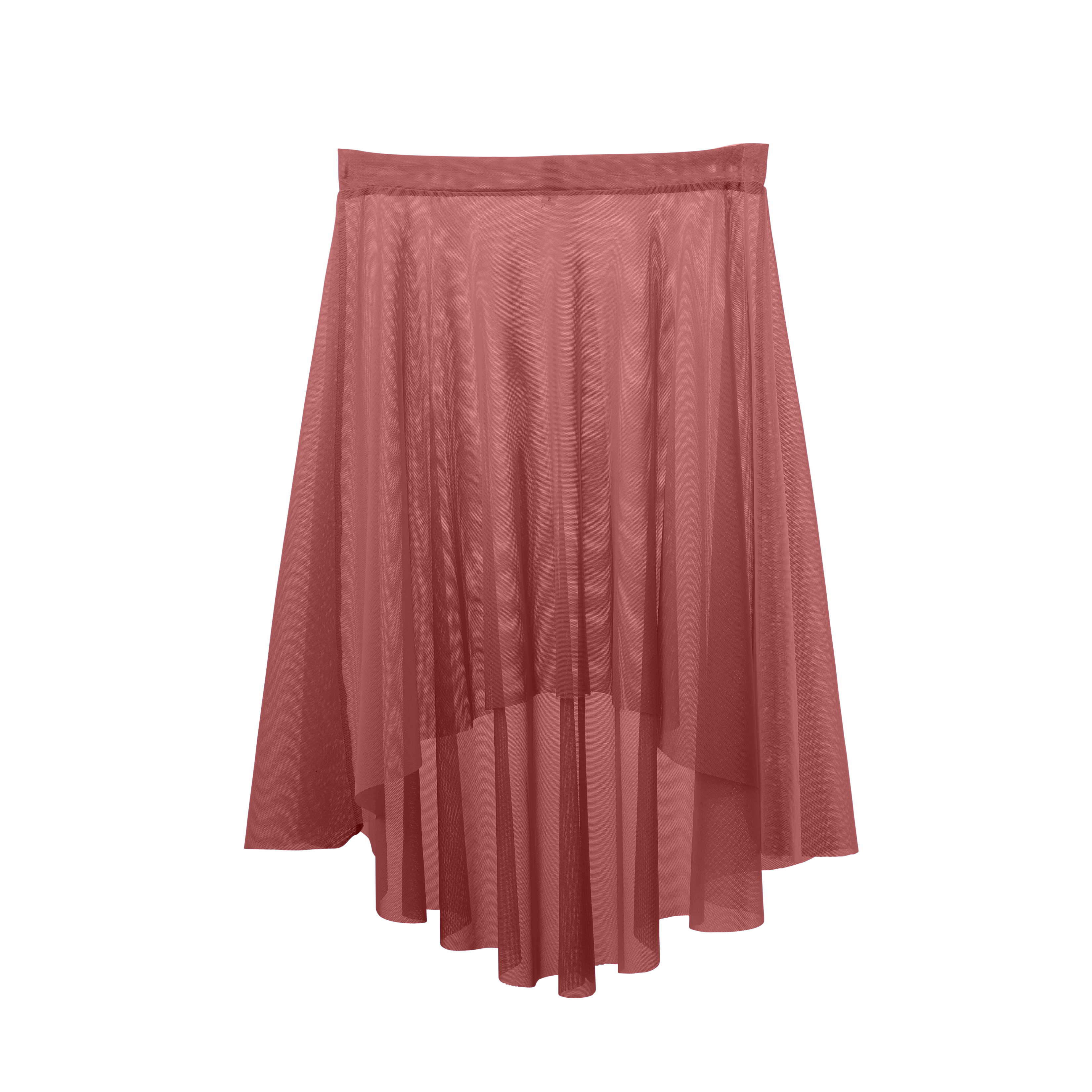 Vinchilight Mesh High-Low Below Knee Skirt