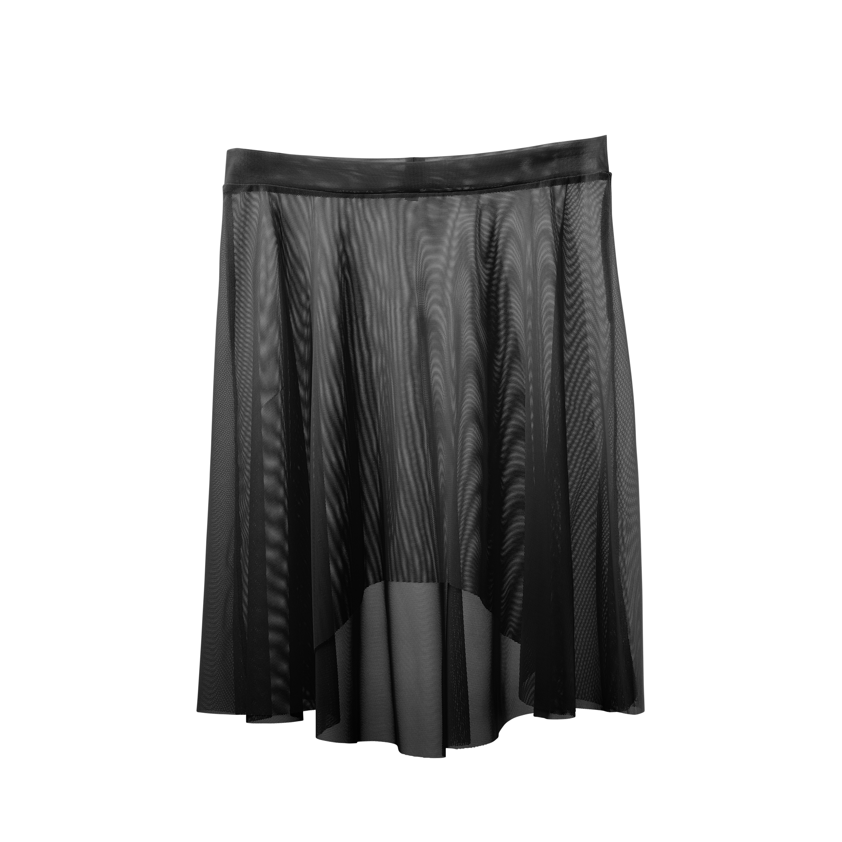 Vinchilight Mesh High-Low Above Knee Skirt