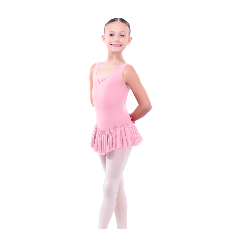 Skirted Tank with Layered Mesh