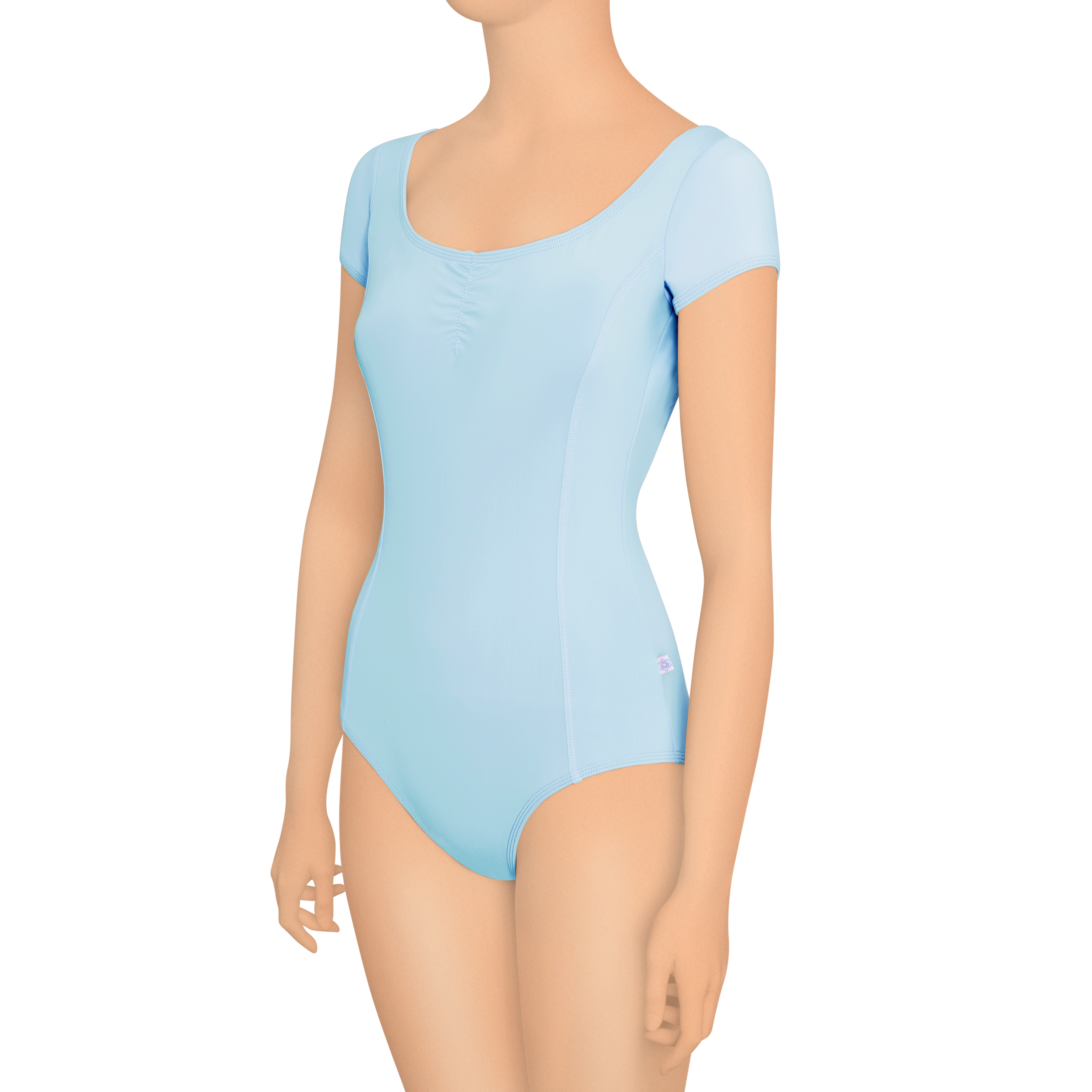 Princess Seams Cap Sleeves with Pinched Front, Low Back - Adult