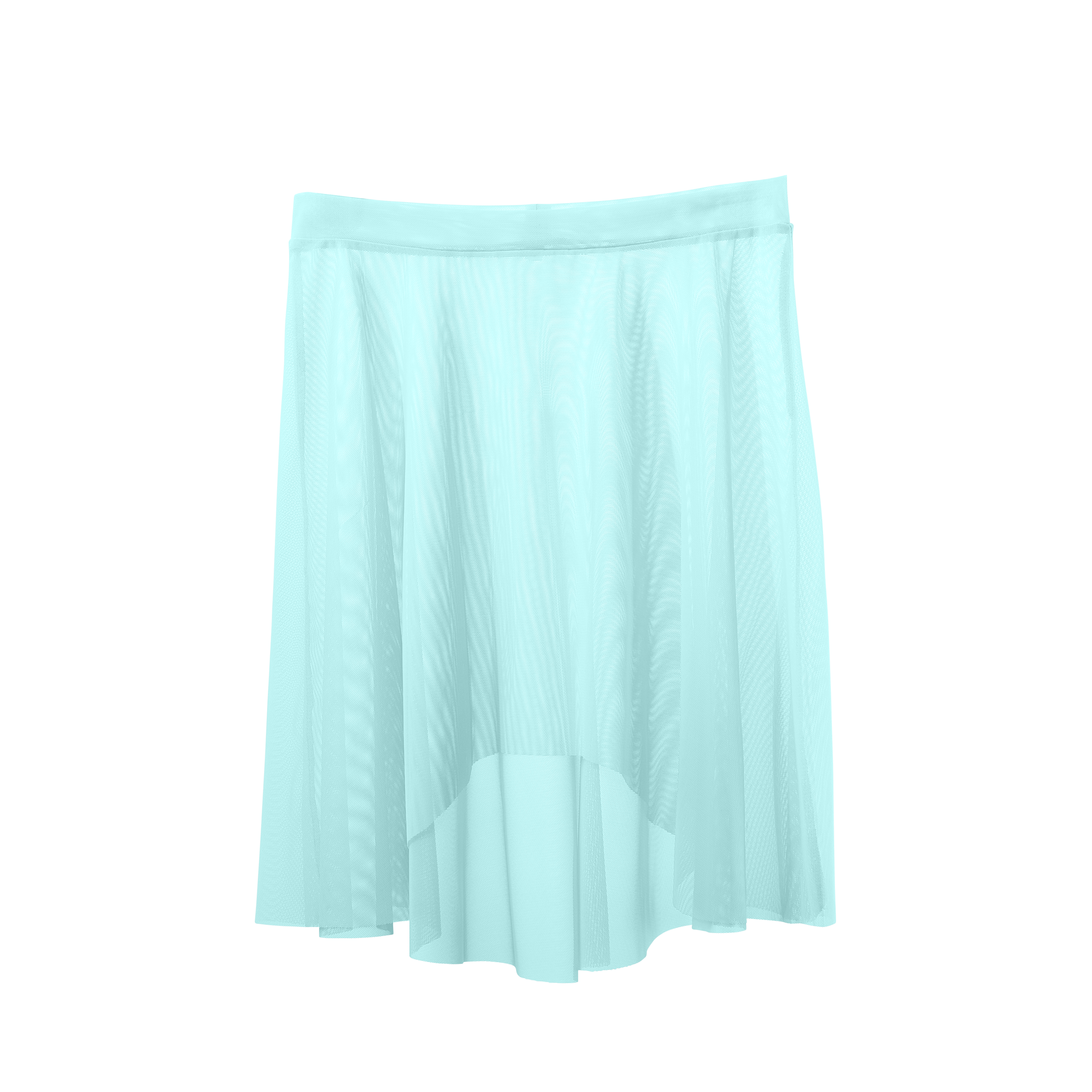 Meridien Mesh High-Low Above Knee Skirt