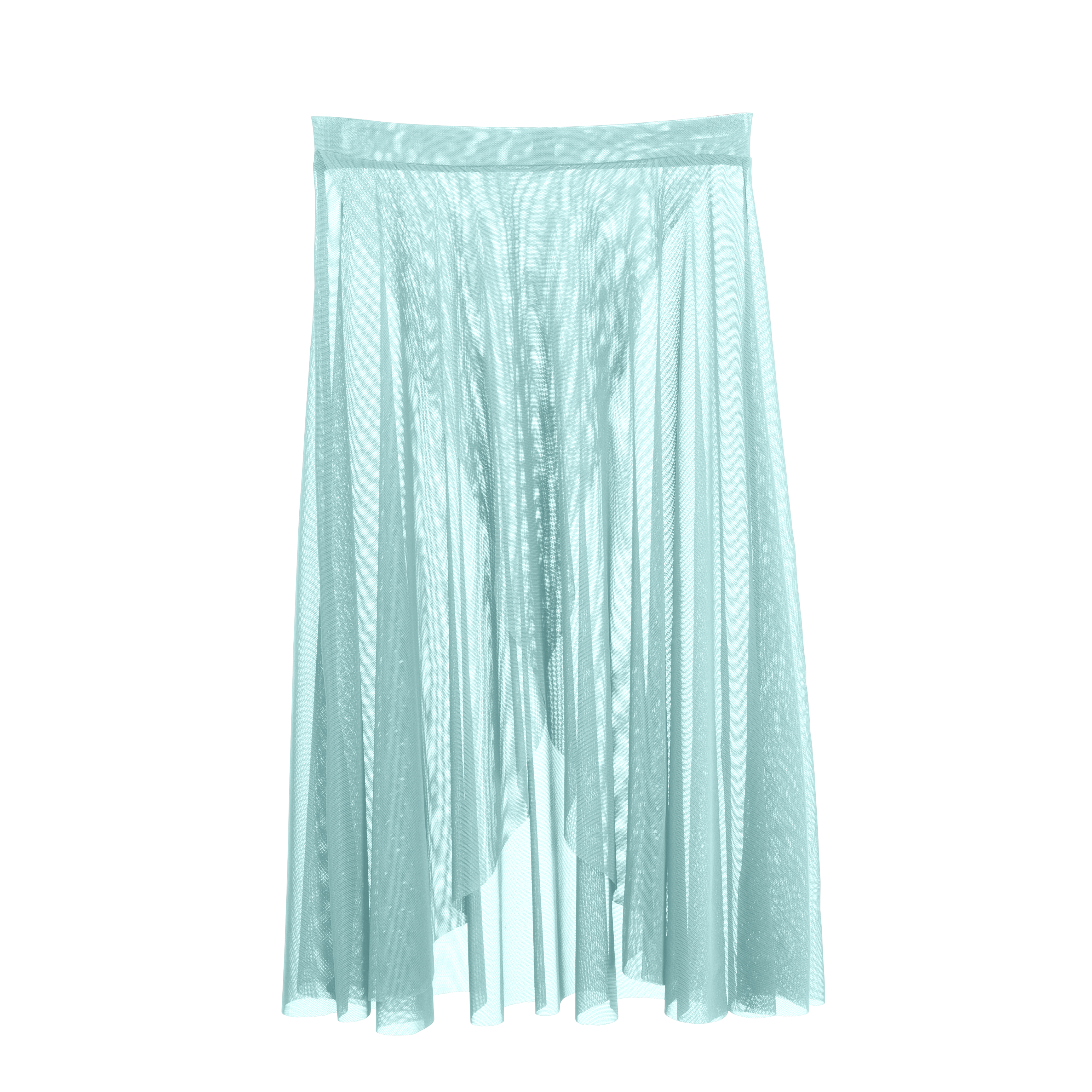 Meridien Mesh Criss Cross Below Knee Skirt