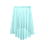 Meridien Mesh High-Low Below Knee Skirt