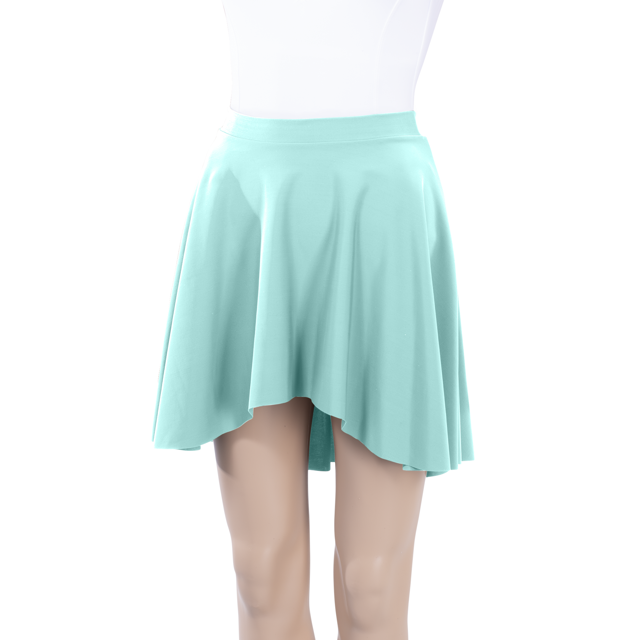 Milliskin High-Low Above Knee Skirt