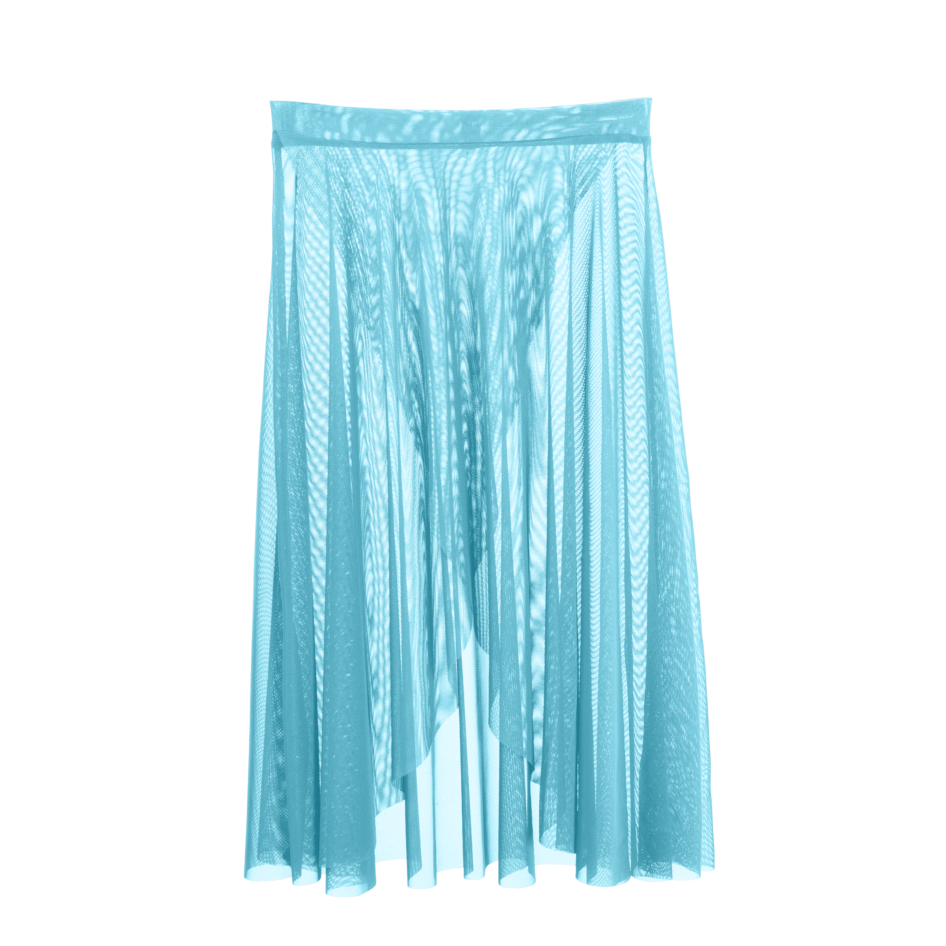 Meridien Mesh Criss Cross Below Knee Skirt
