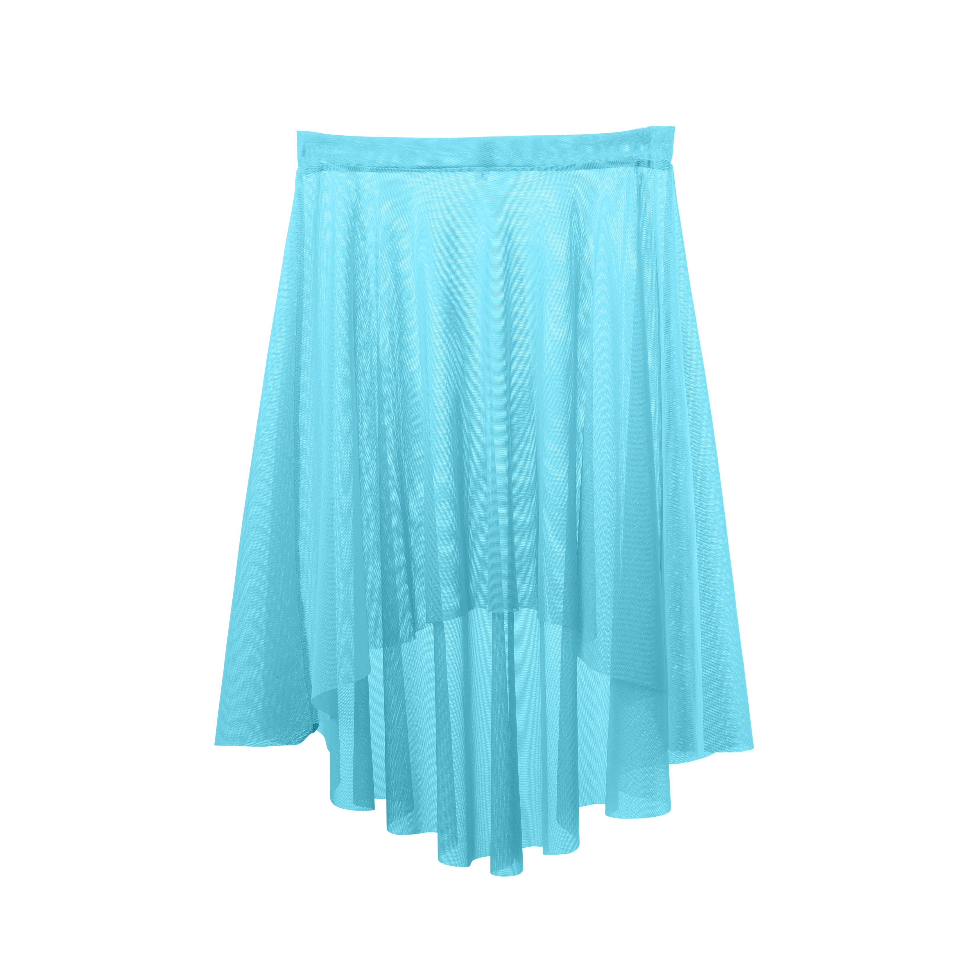 Meridien Mesh High-Low Below Knee Skirt