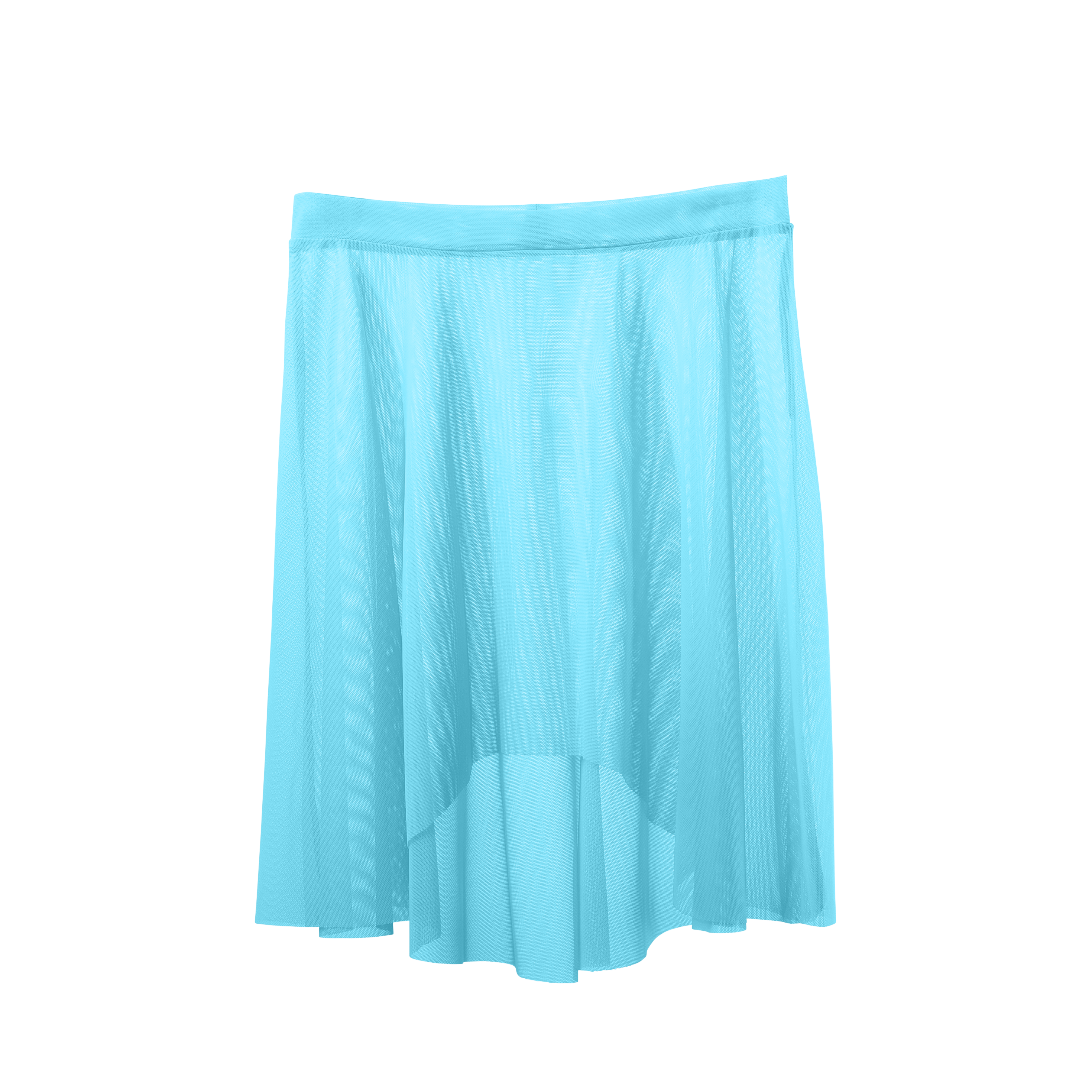 Meridien Mesh High-Low Above Knee Skirt