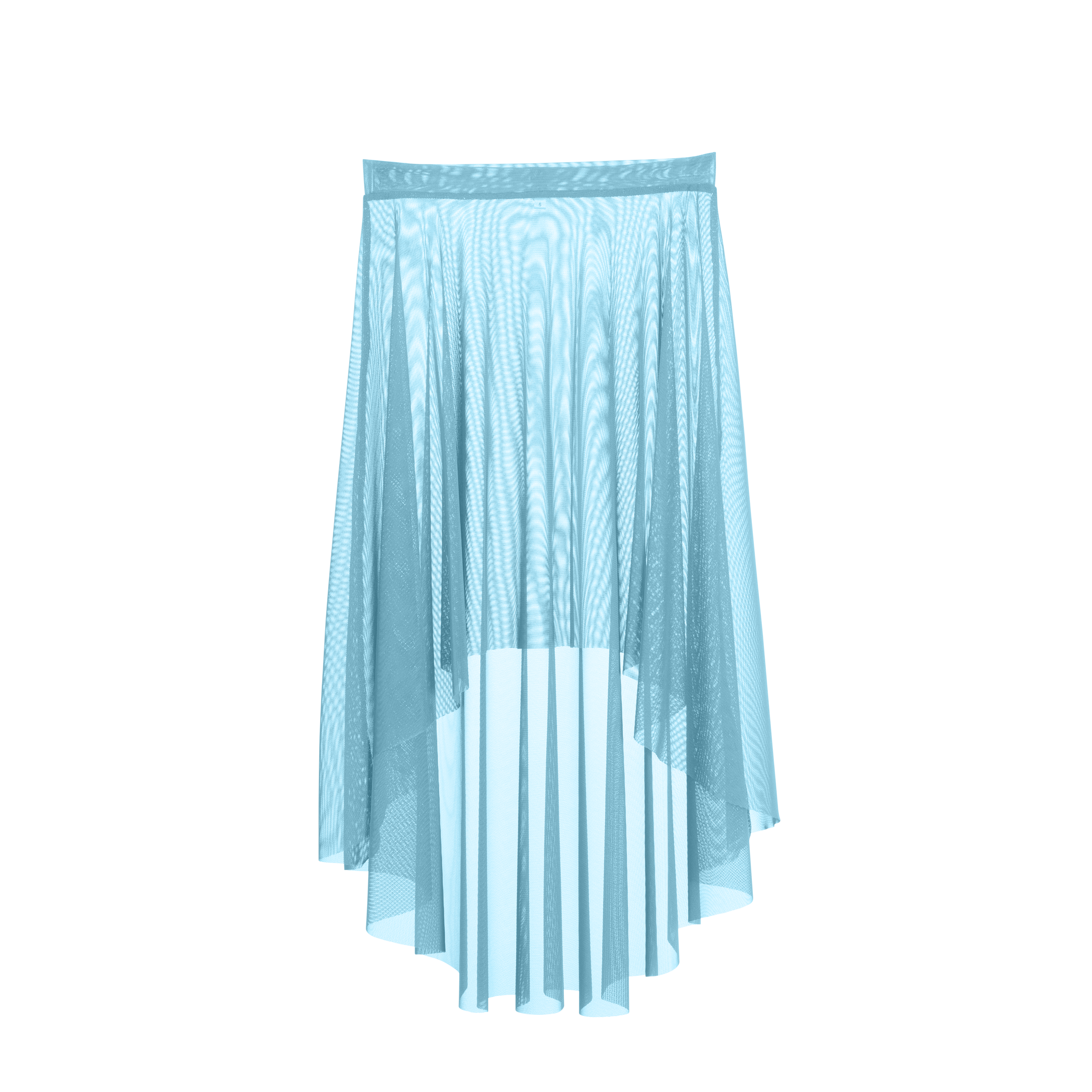 Meridien Mesh High-Low Midi Skirt