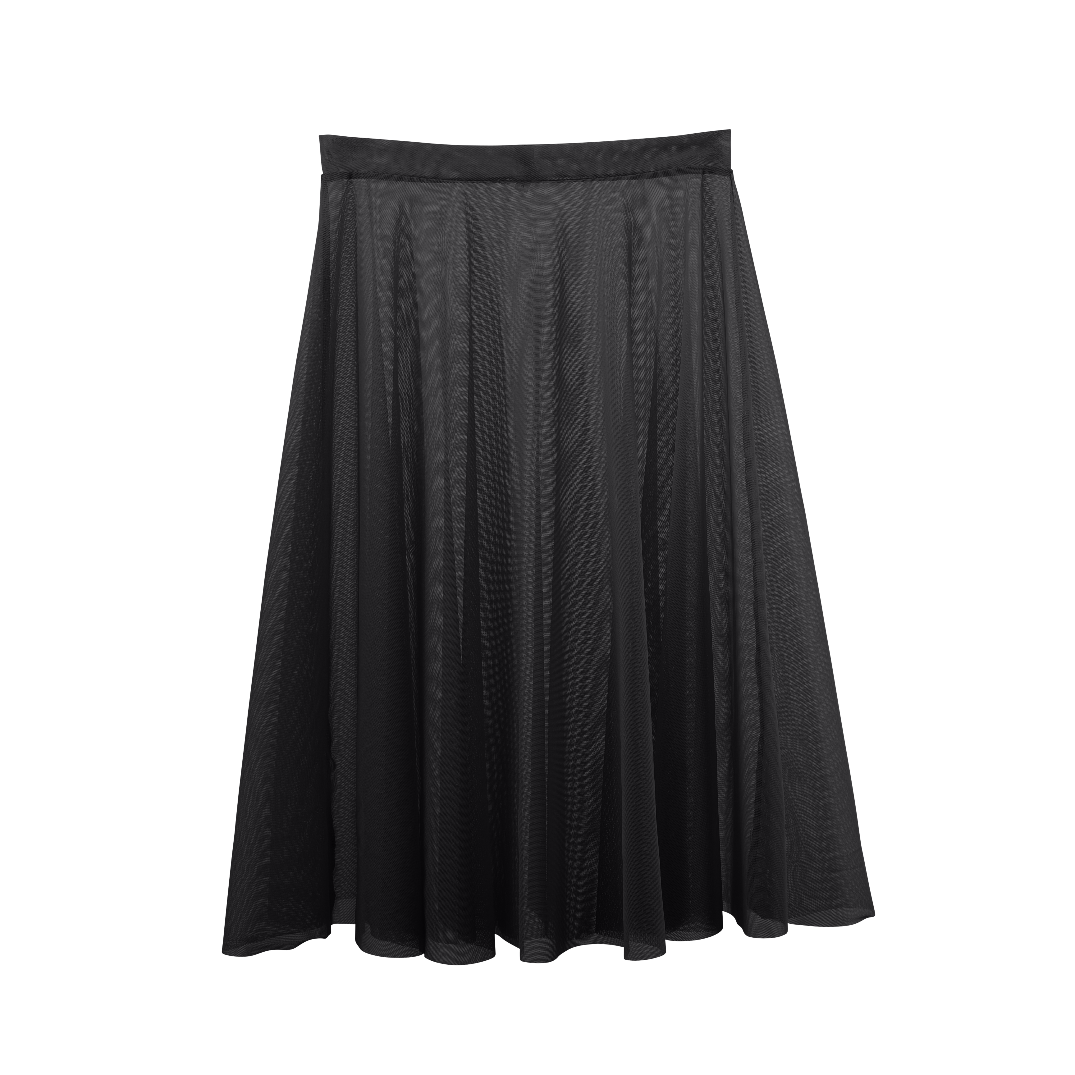 Meridien Mesh A-Line Below Knee Skirt