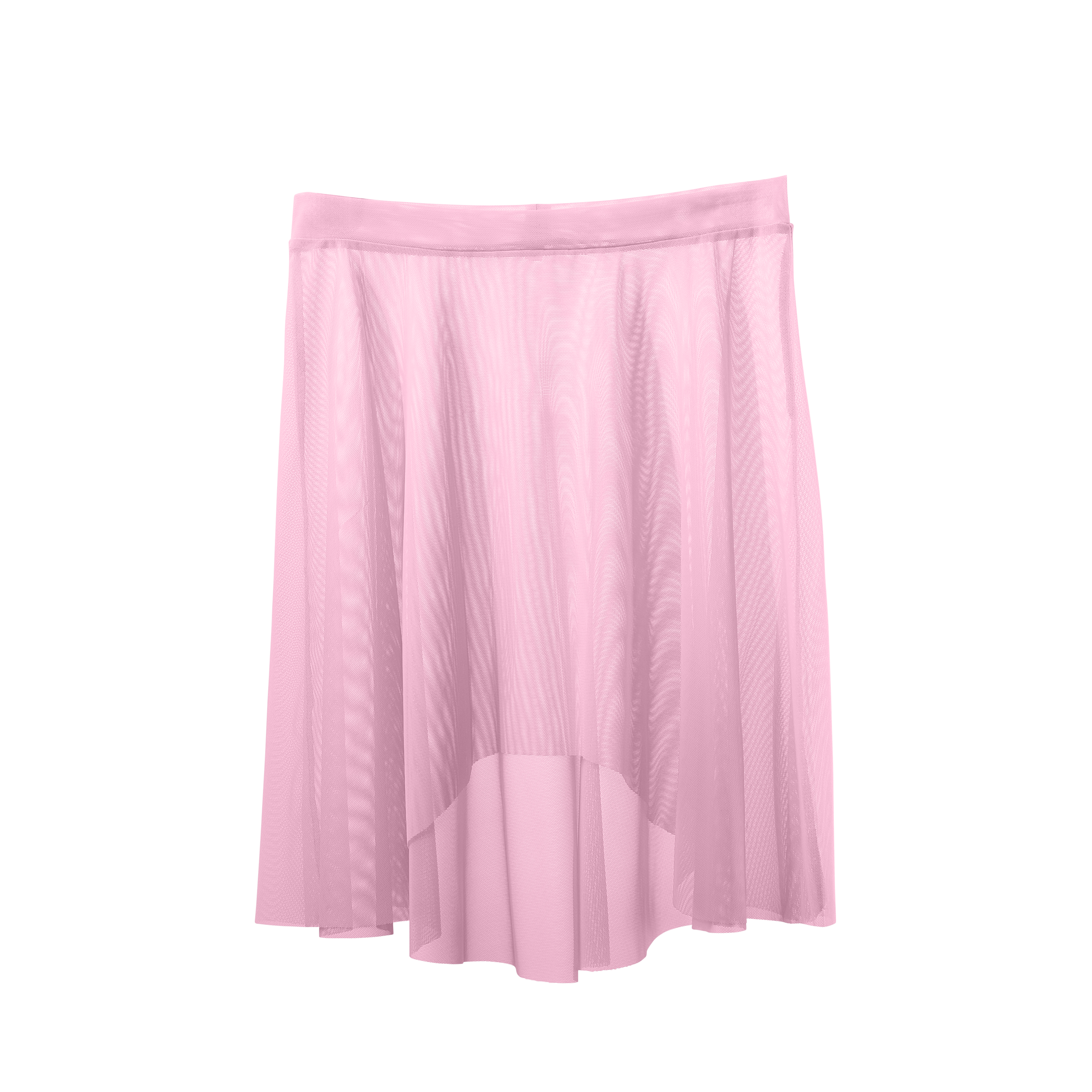 Meridien Mesh High-Low Above Knee Skirt