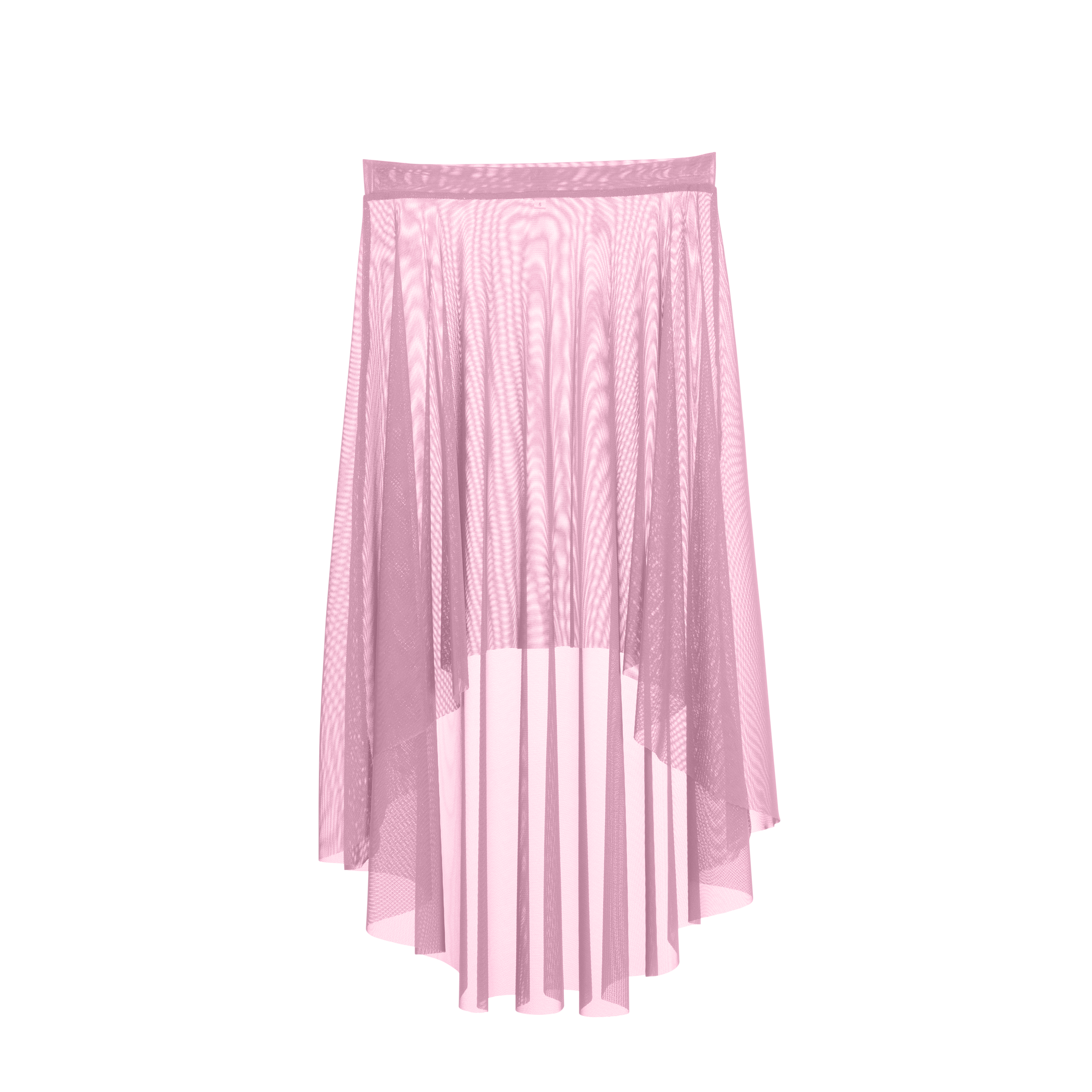 Meridien Mesh High-Low Midi Skirt