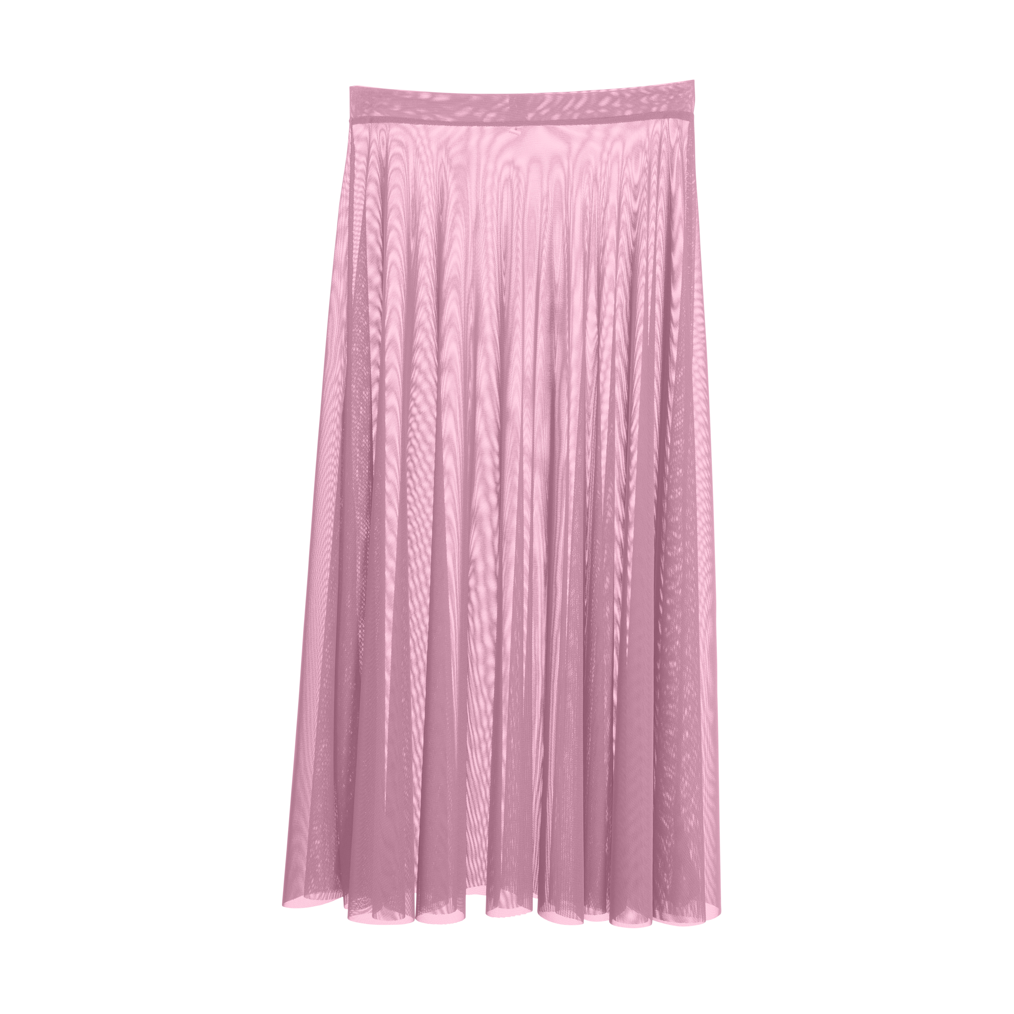 Meridien Mesh A-Line Midi Skirt