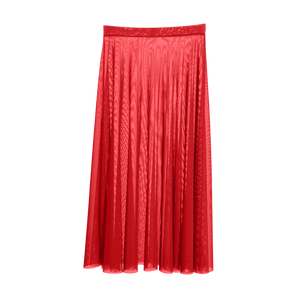 Meridien Mesh A-Line Midi Skirt