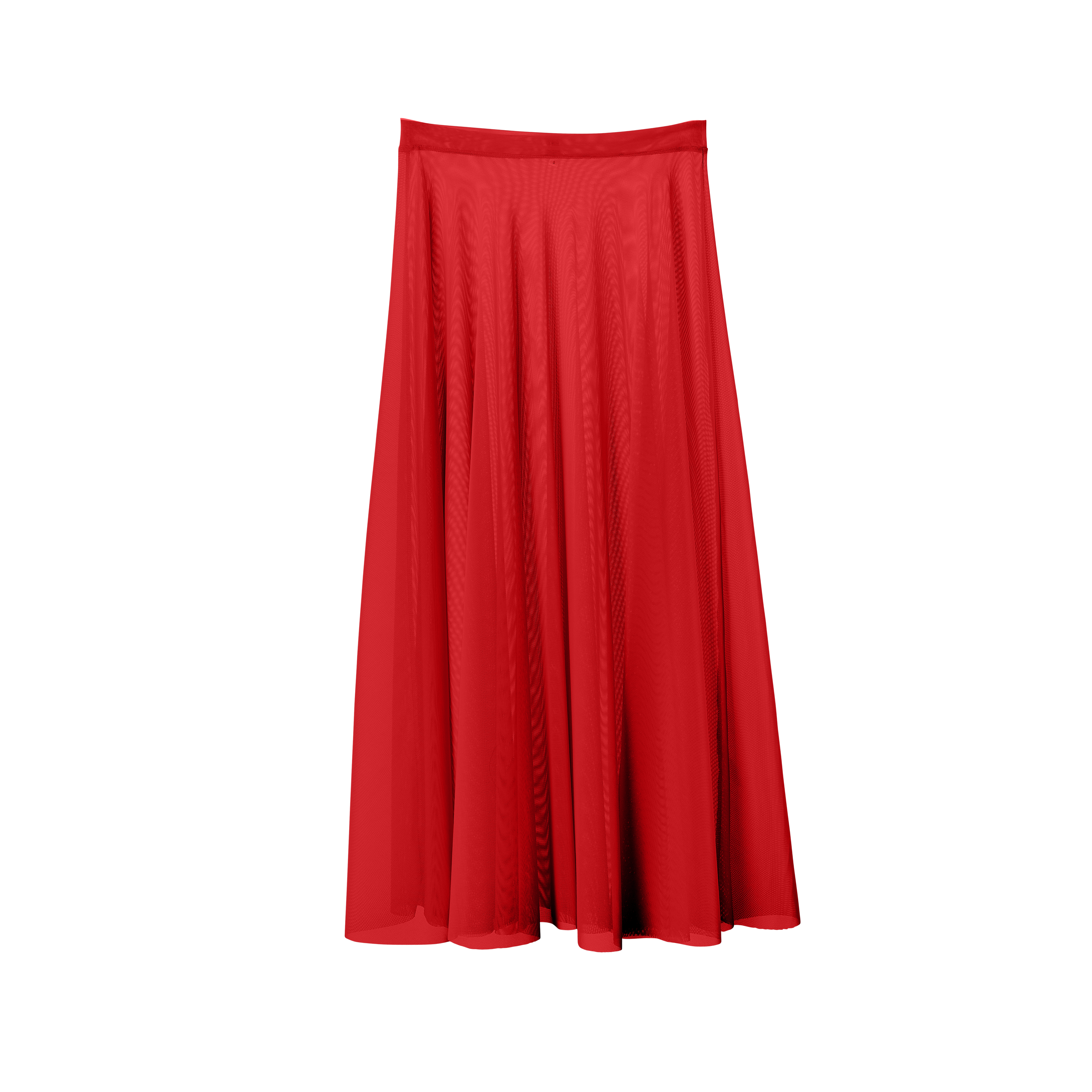 Meridien Mesh A-Line Maxi Skirt