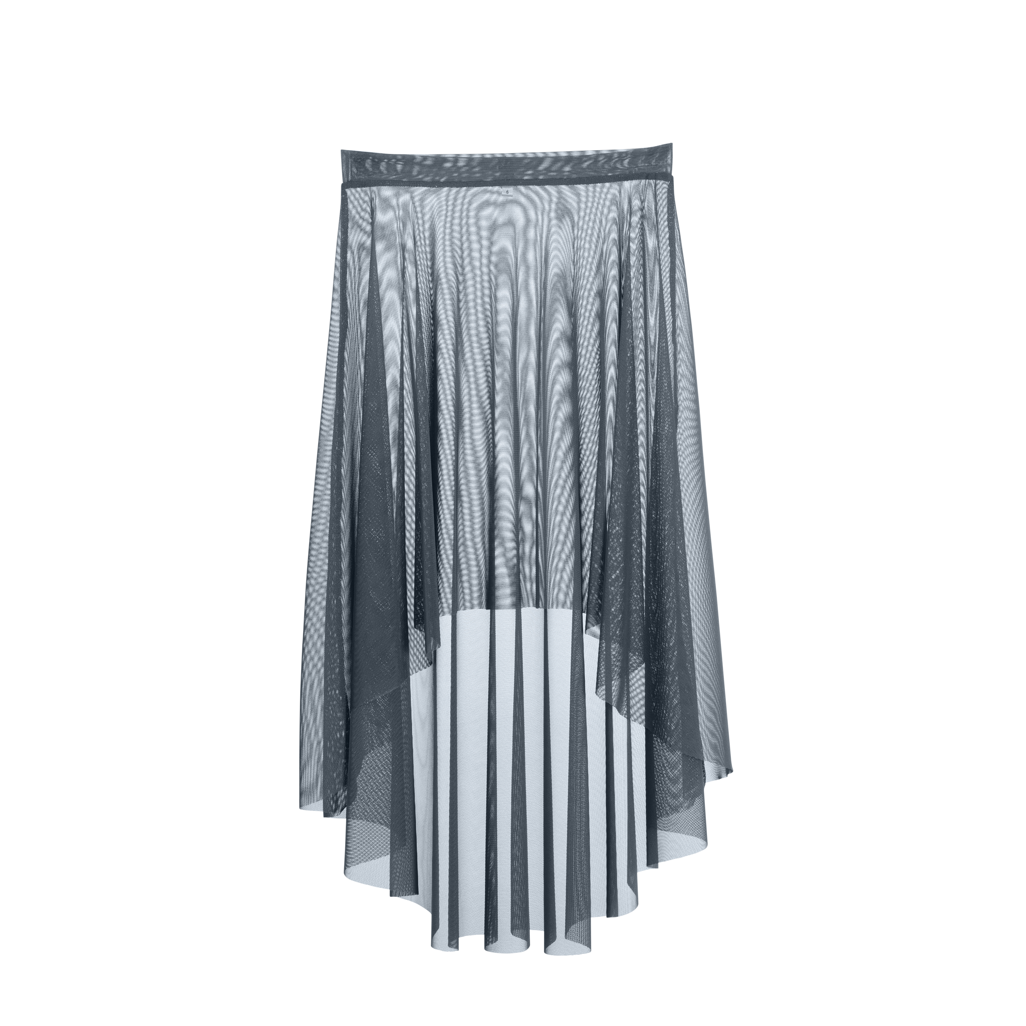 Meridien Mesh High-Low Midi Skirt