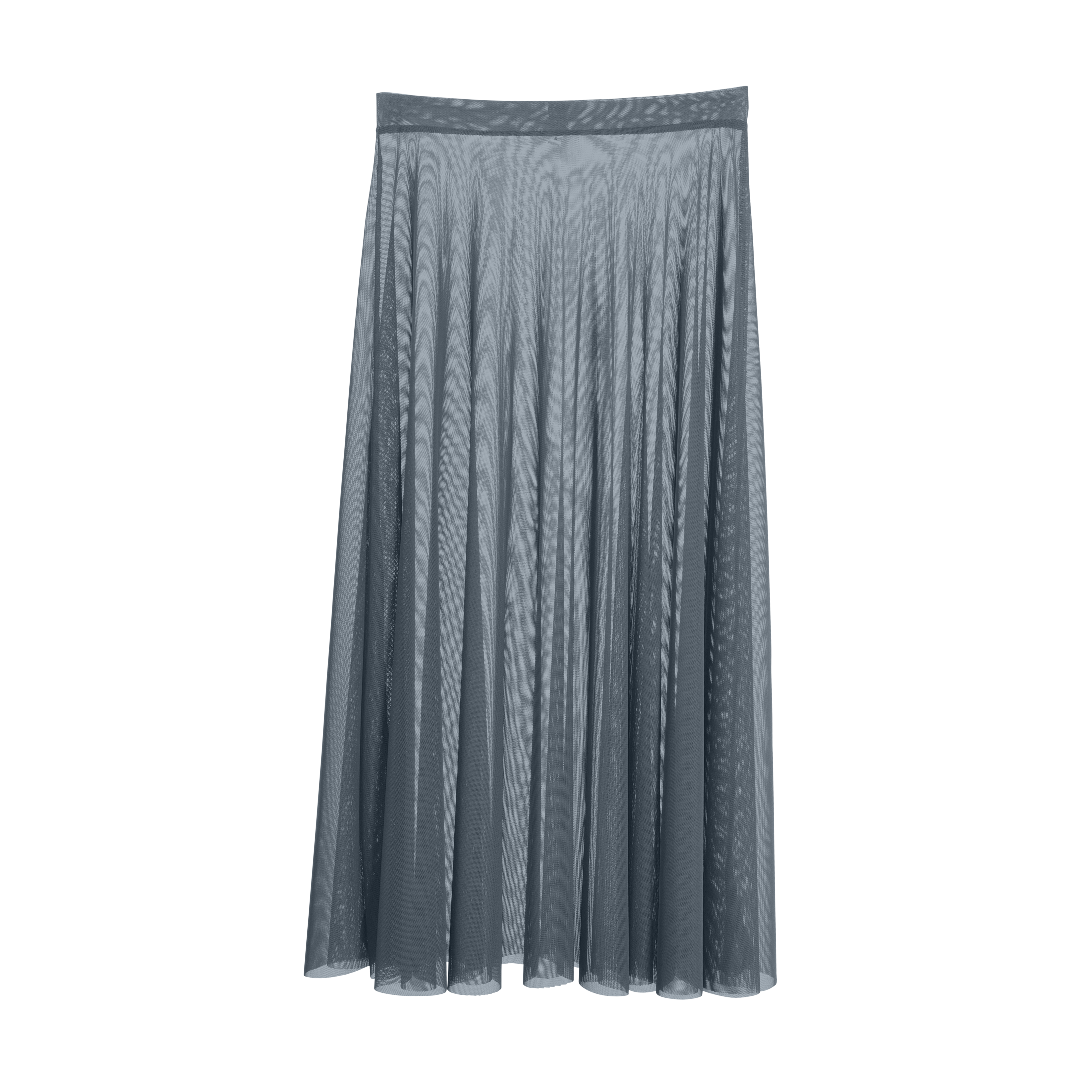 Meridien Mesh A-Line Midi Skirt