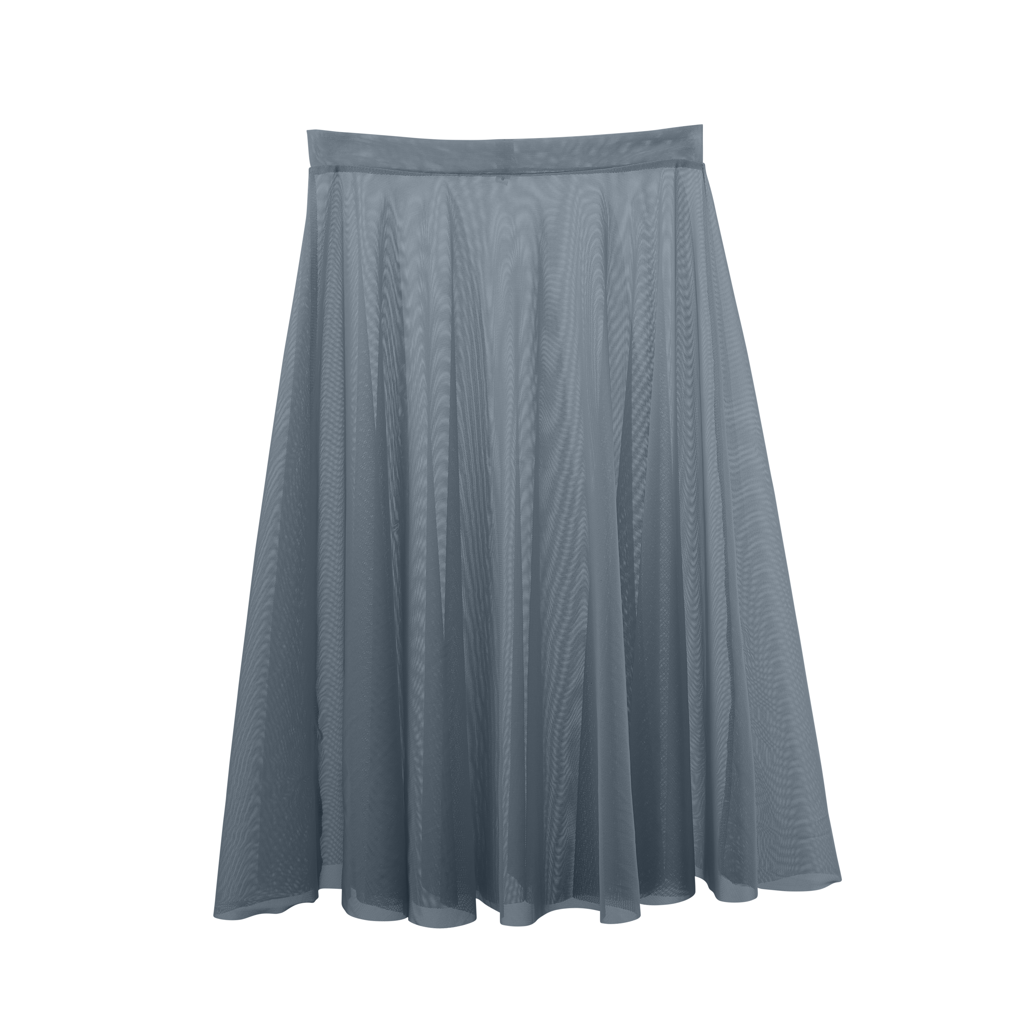 Meridien Mesh A-Line Below Knee Skirt