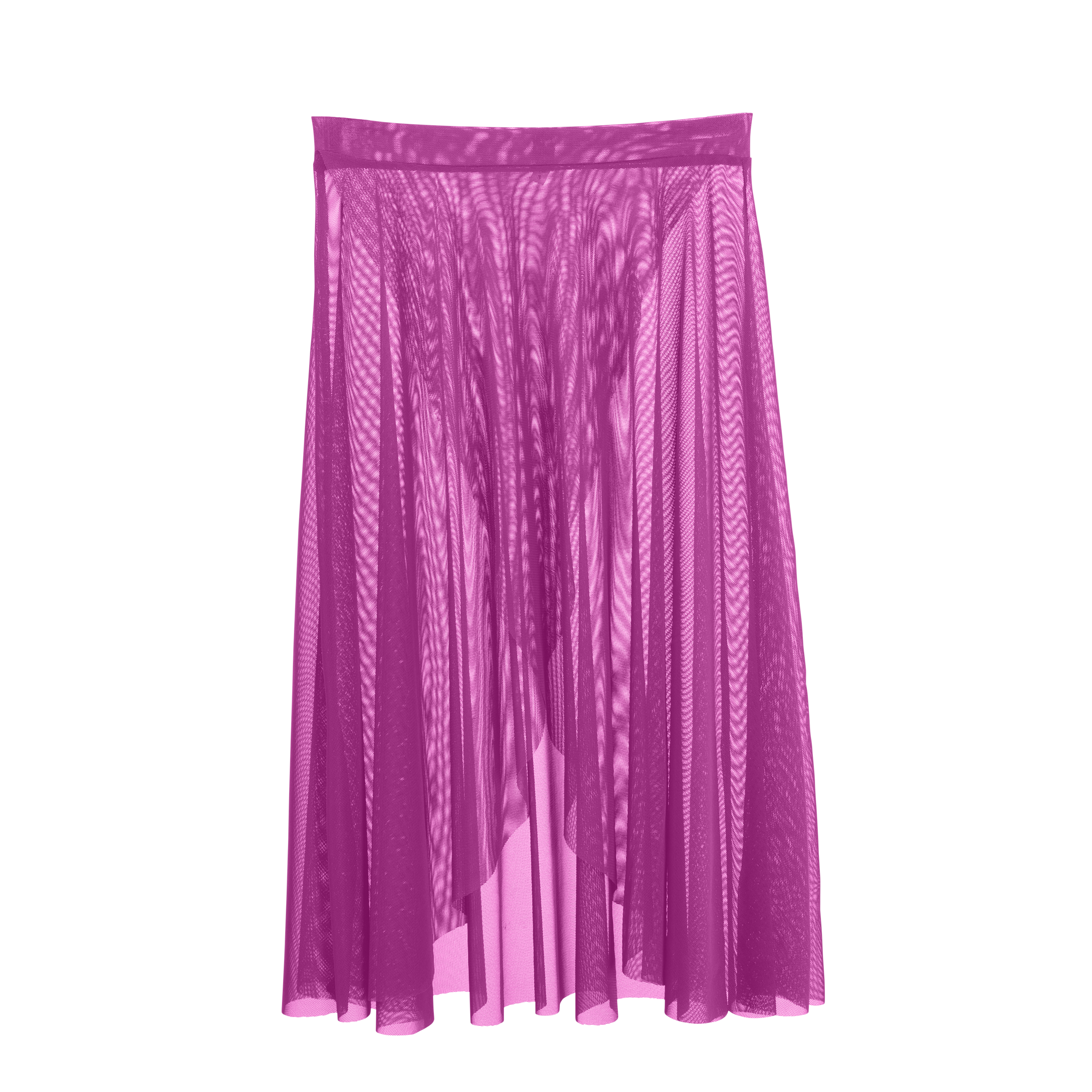 Meridien Mesh Criss Cross Below Knee Skirt