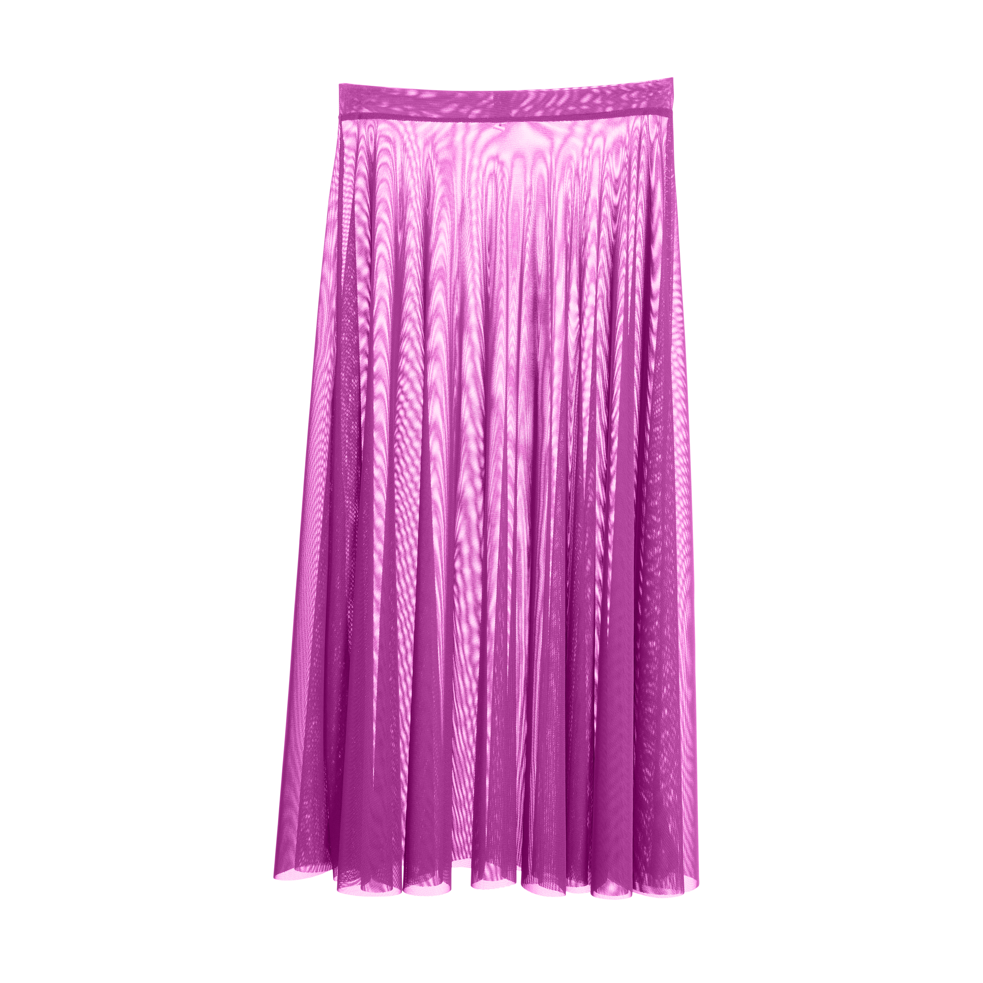 Meridien Mesh A-Line Midi Skirt