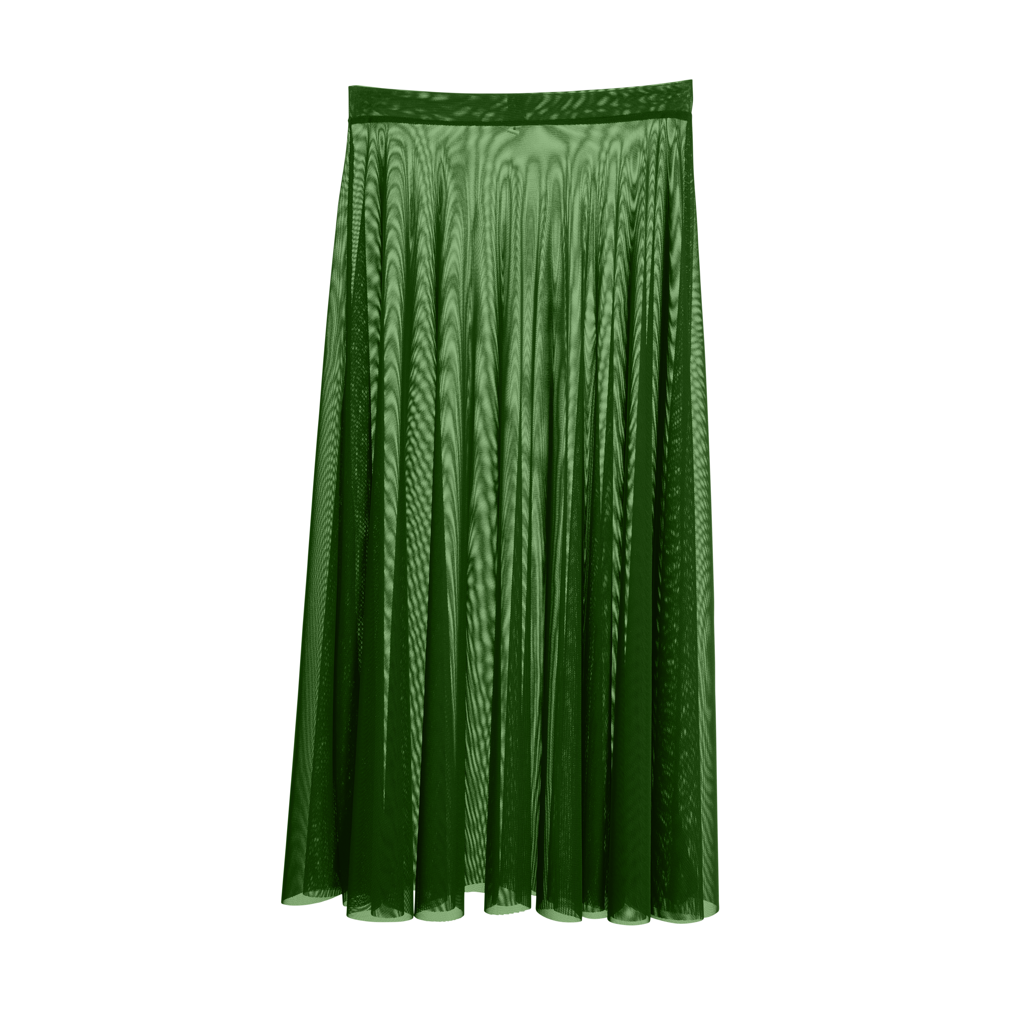 Meridien Mesh A-Line Midi Skirt