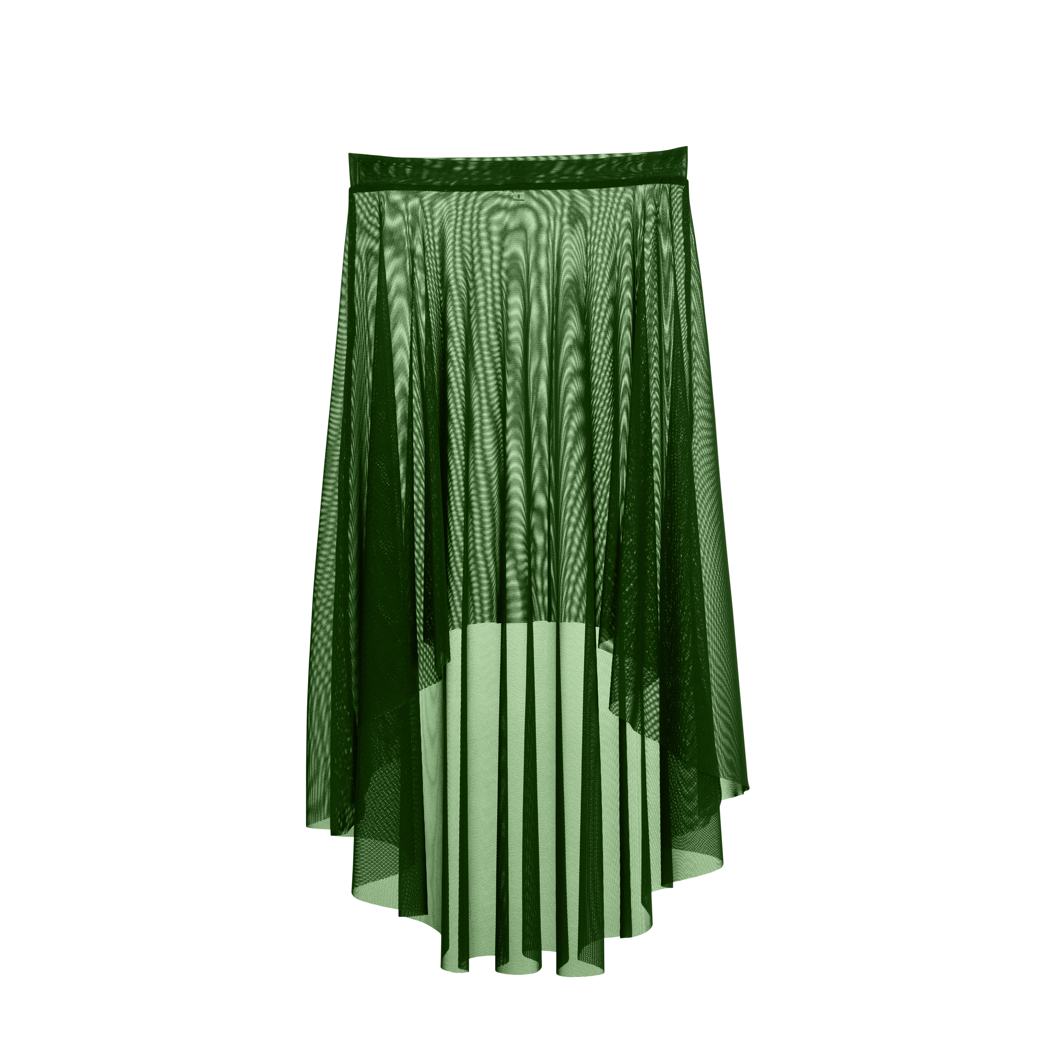 Meridien Mesh High-Low Midi Skirt