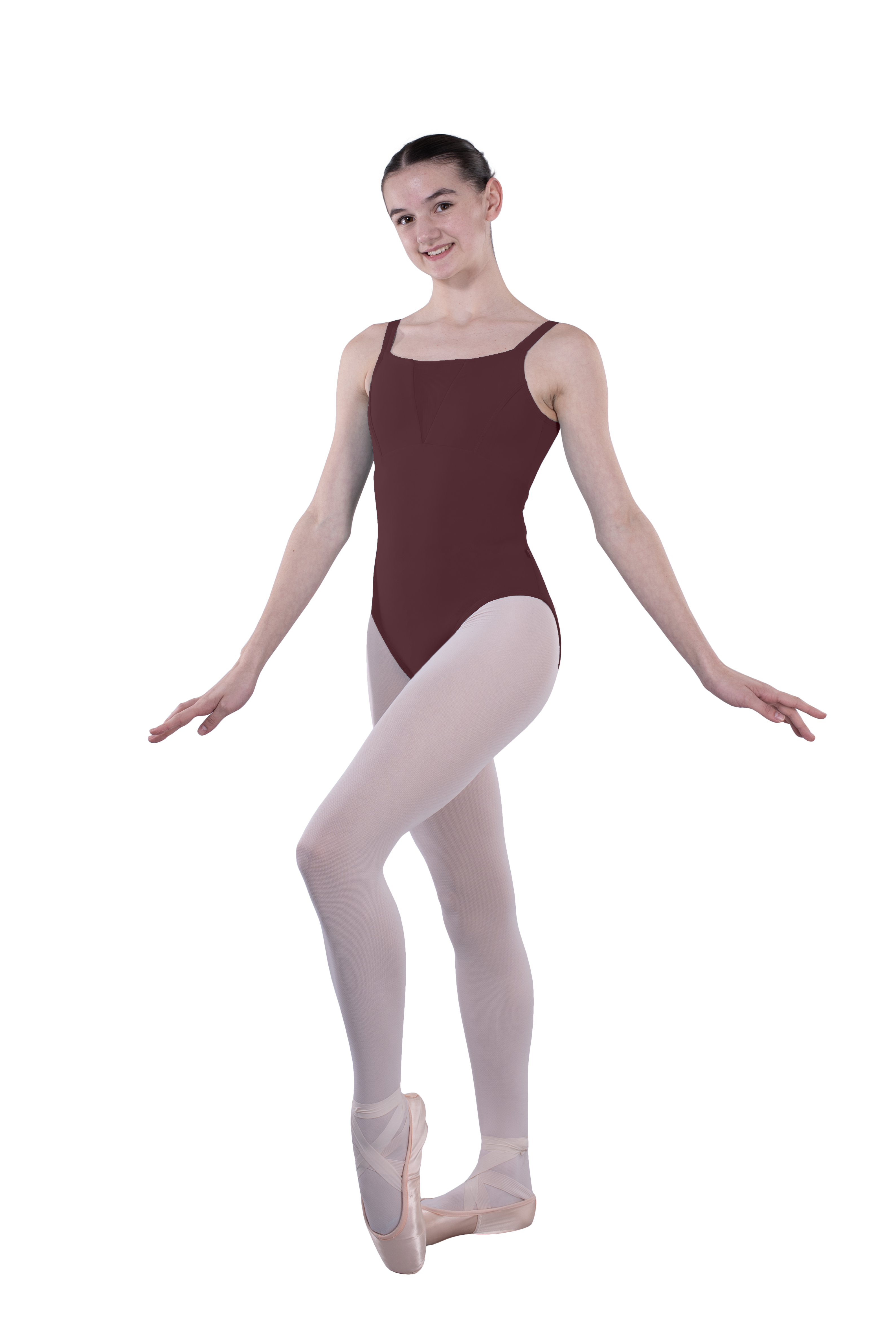 Relax Matching Mesh Leotard Tank with V Fold Back - Child
