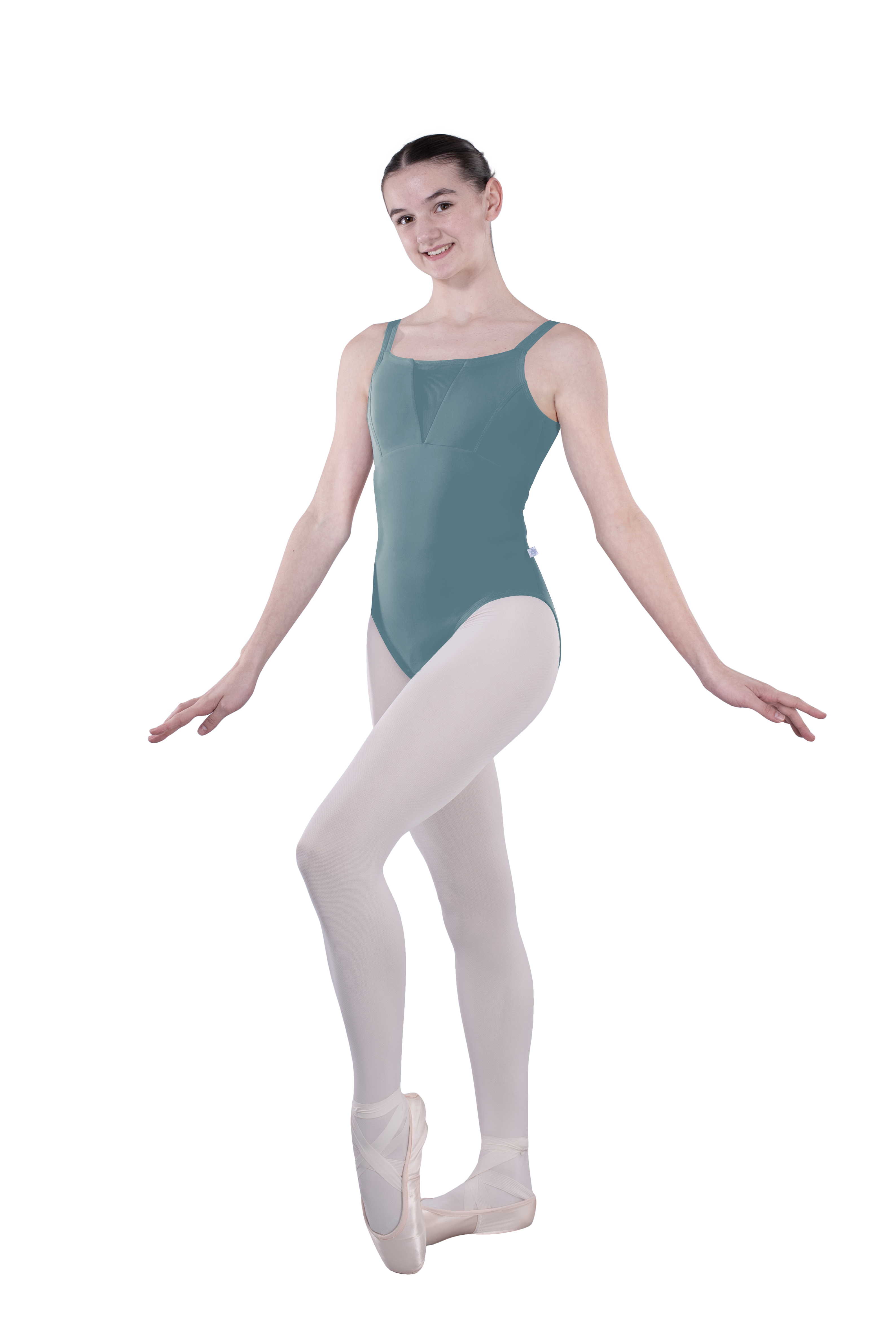 Relax Matching Mesh Leotard Tank with V Fold Back - Child