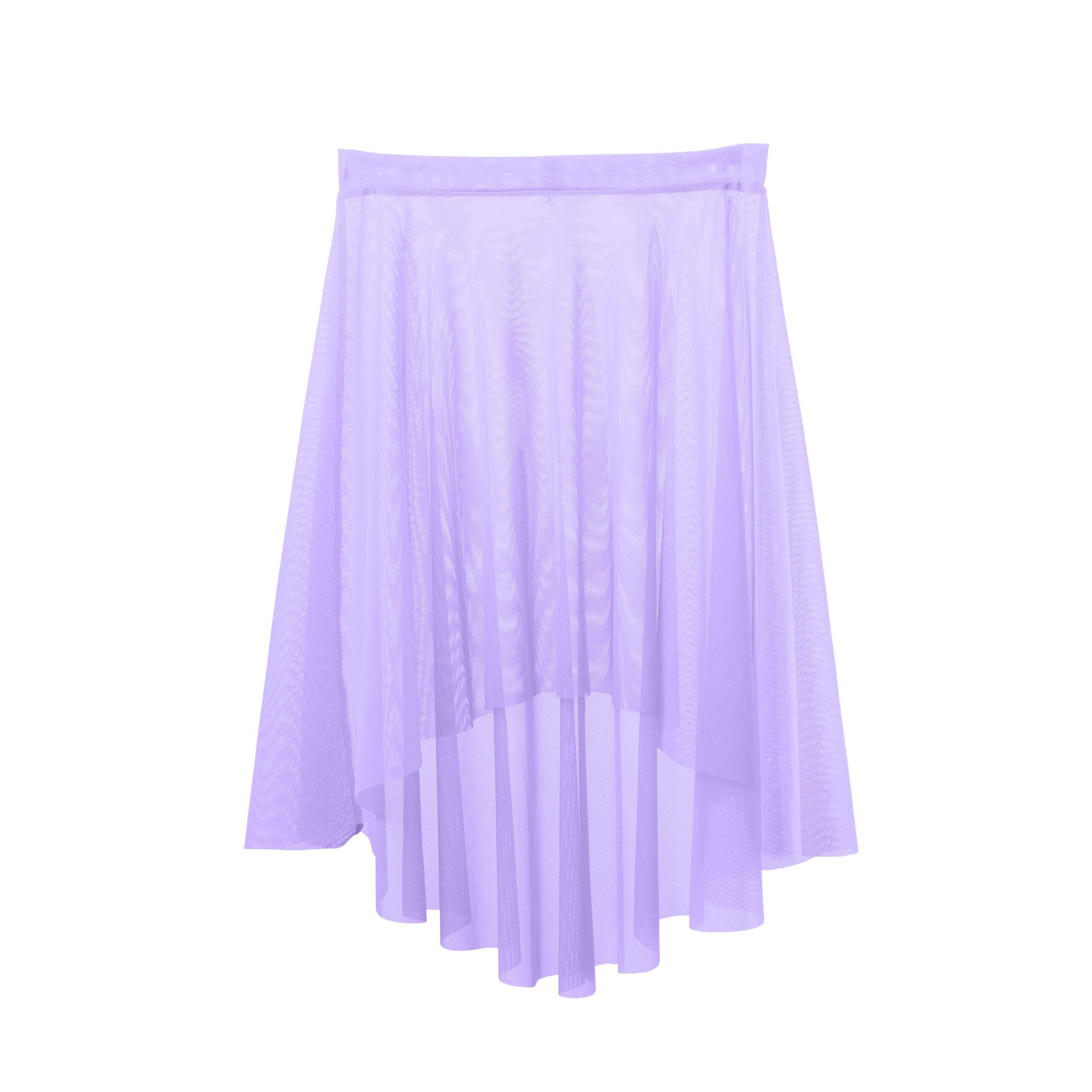 Meridien Mesh High-Low Below Knee Skirt