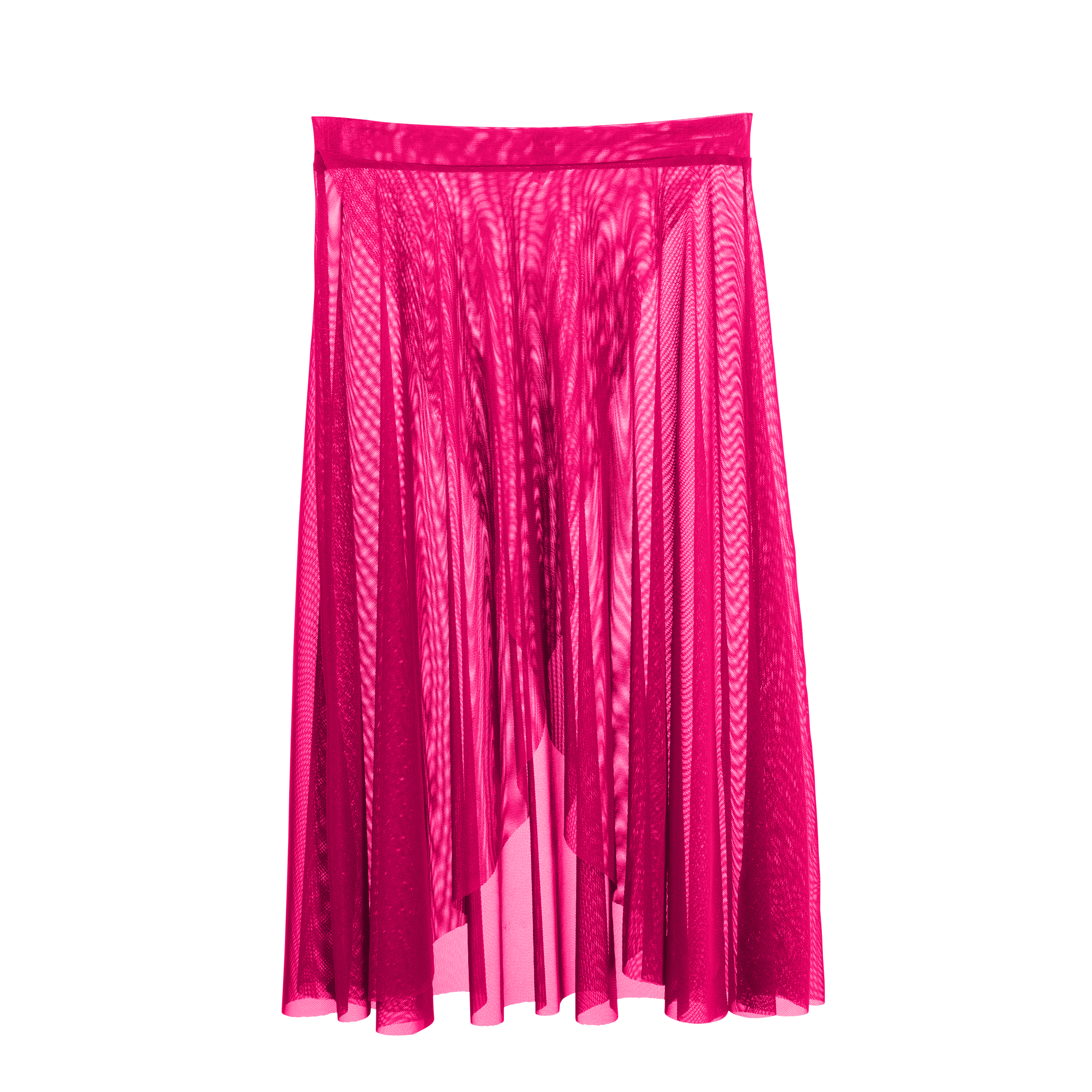 Meridien Mesh Criss Cross Below Knee Skirt