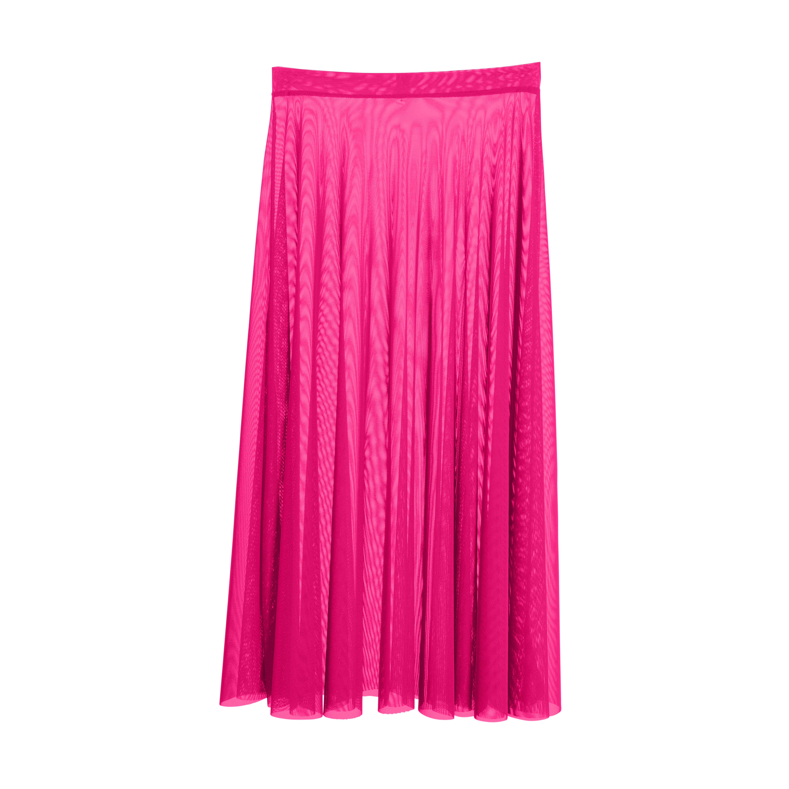 Meridien Mesh A-Line Midi Skirt