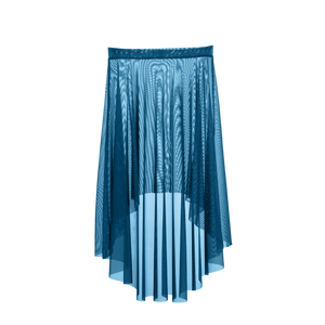 Meridien Mesh High-Low Midi Skirt